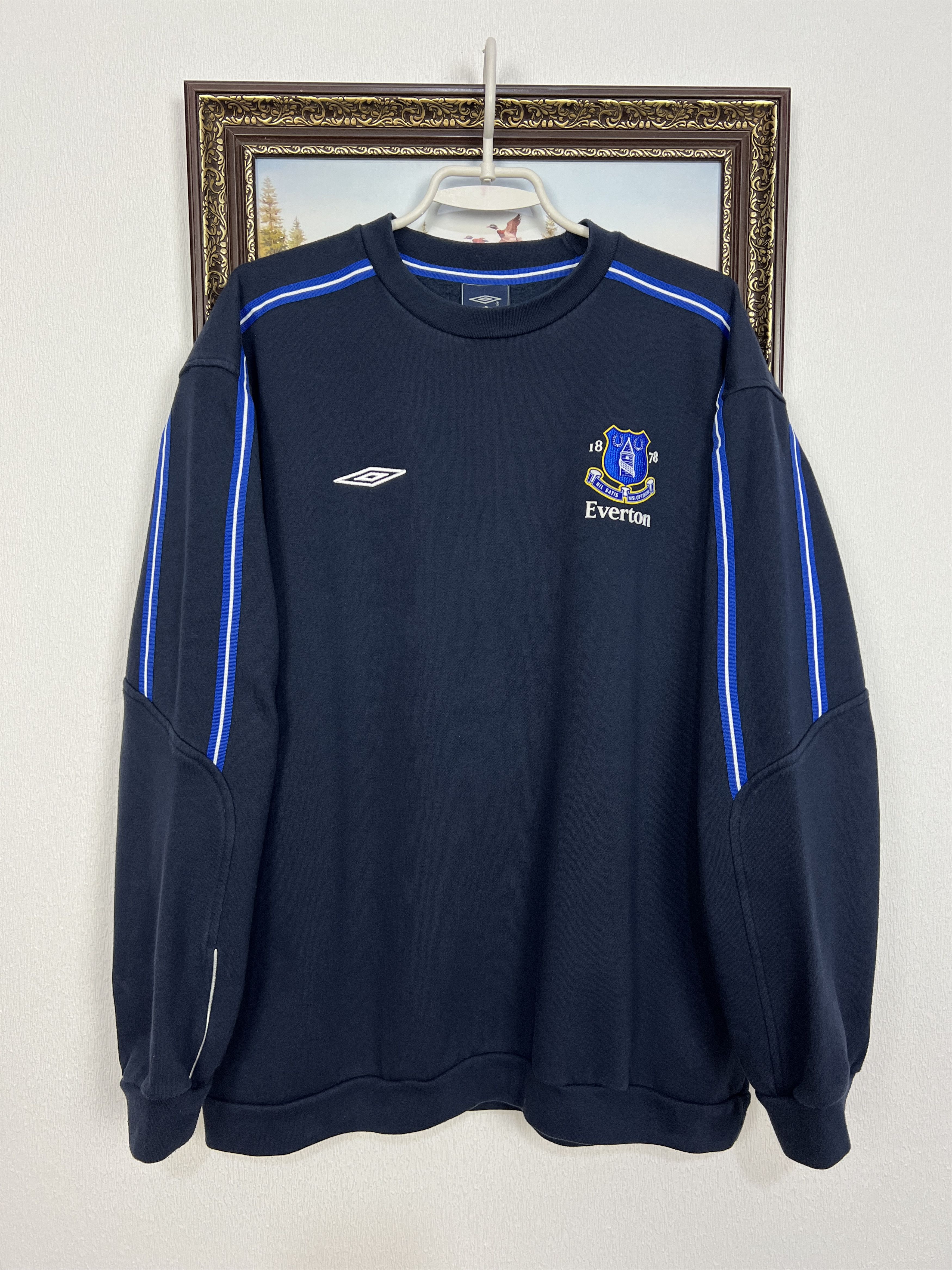 Umbro Everton Football Sweatshirt Soccer Track Top Crewneck Jacket Size US XL / EU 56 / 4 - 1 Thumbnail