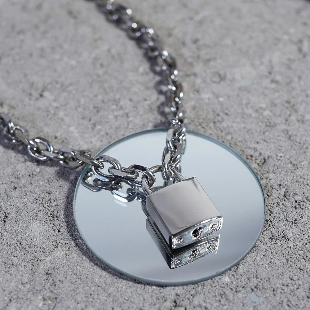 Vintage Solid Stainless Steel Chain Oversized Necklace Size ONE SIZE - 3 Thumbnail
