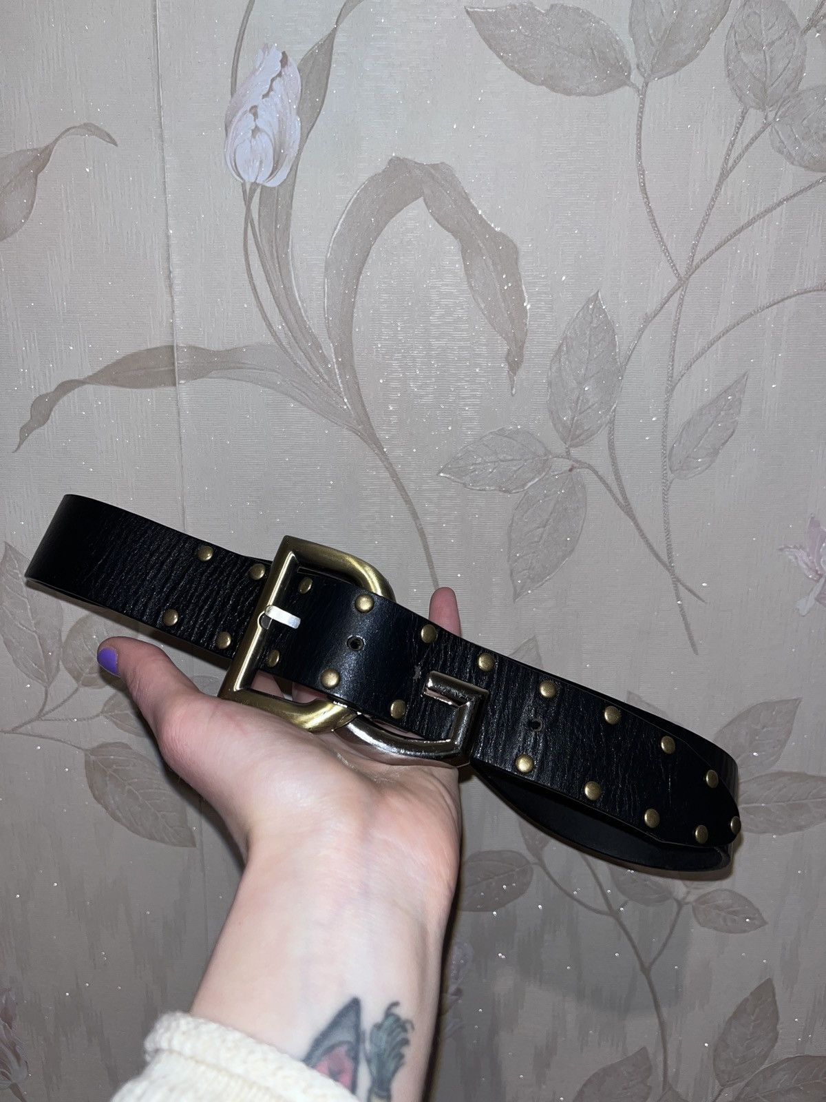 Dolce & Gabbana D&G Dolce Gabbana Vintage leather belt Metal logo 93 cm Size ONE SIZE - 1 Thumbnail