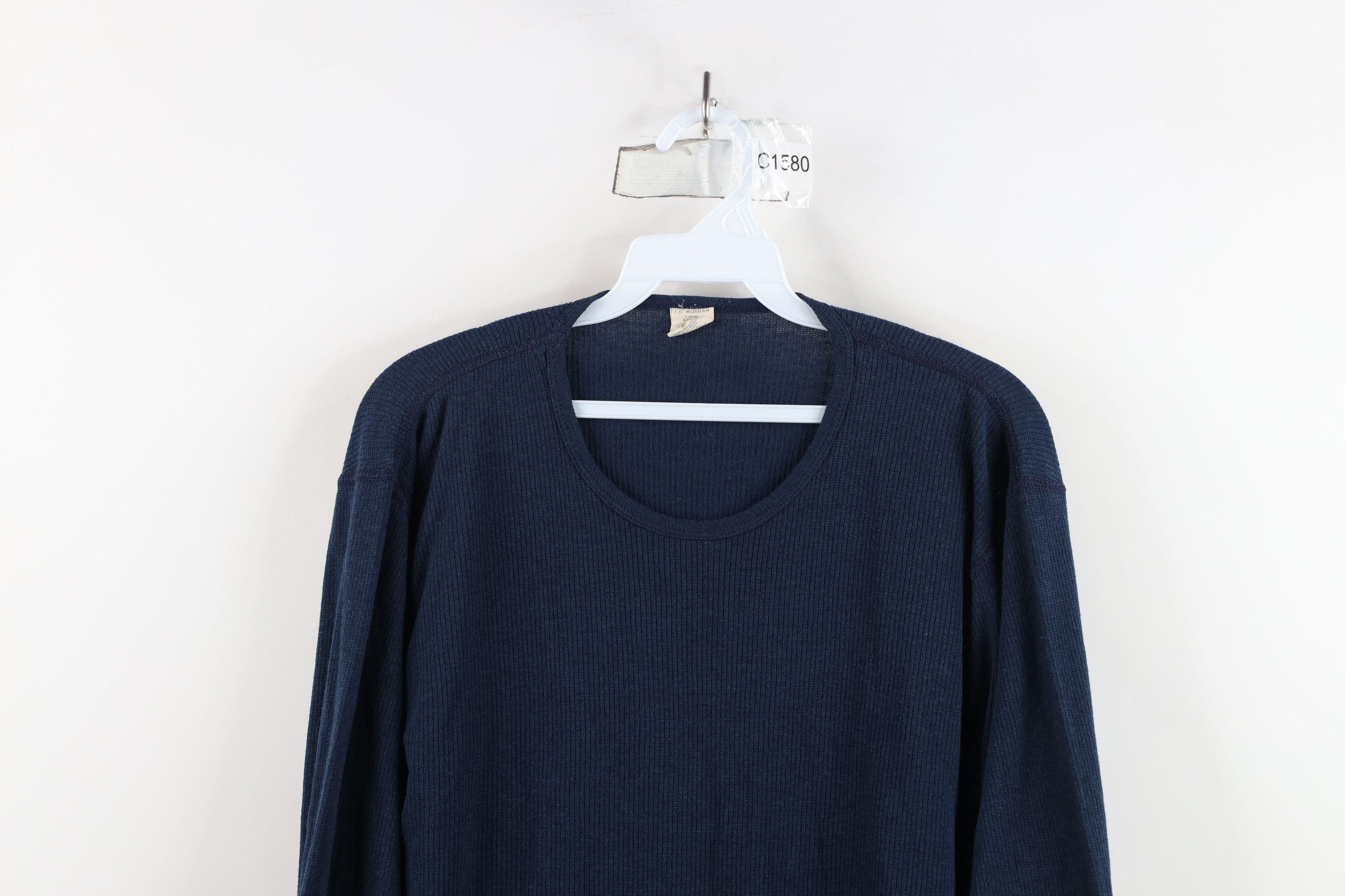 Vintage Vintage 90s Streetwear Thin Thermal Waffle Knit T-Shirt USA Size US L / EU 52-54 / 3 - 2 Thumbnail