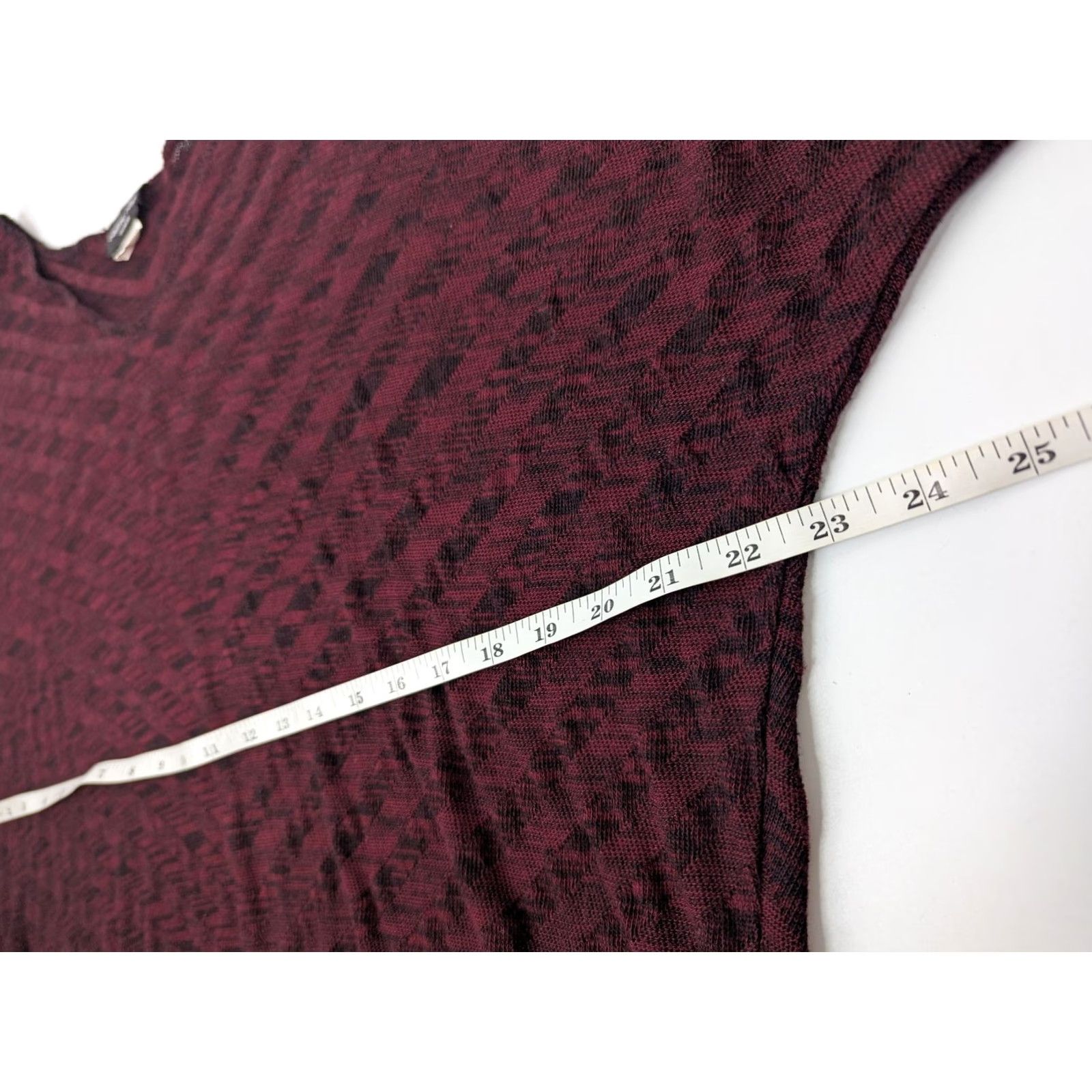 Vintage Brittany Black Top Dolman Sleeve V-Neck 3X Acrylic Knit Dark Maroon Pullover Casual Womens Plus Size Size XXL / US 16-18 / IT 52-54 - 4 Thumbnail