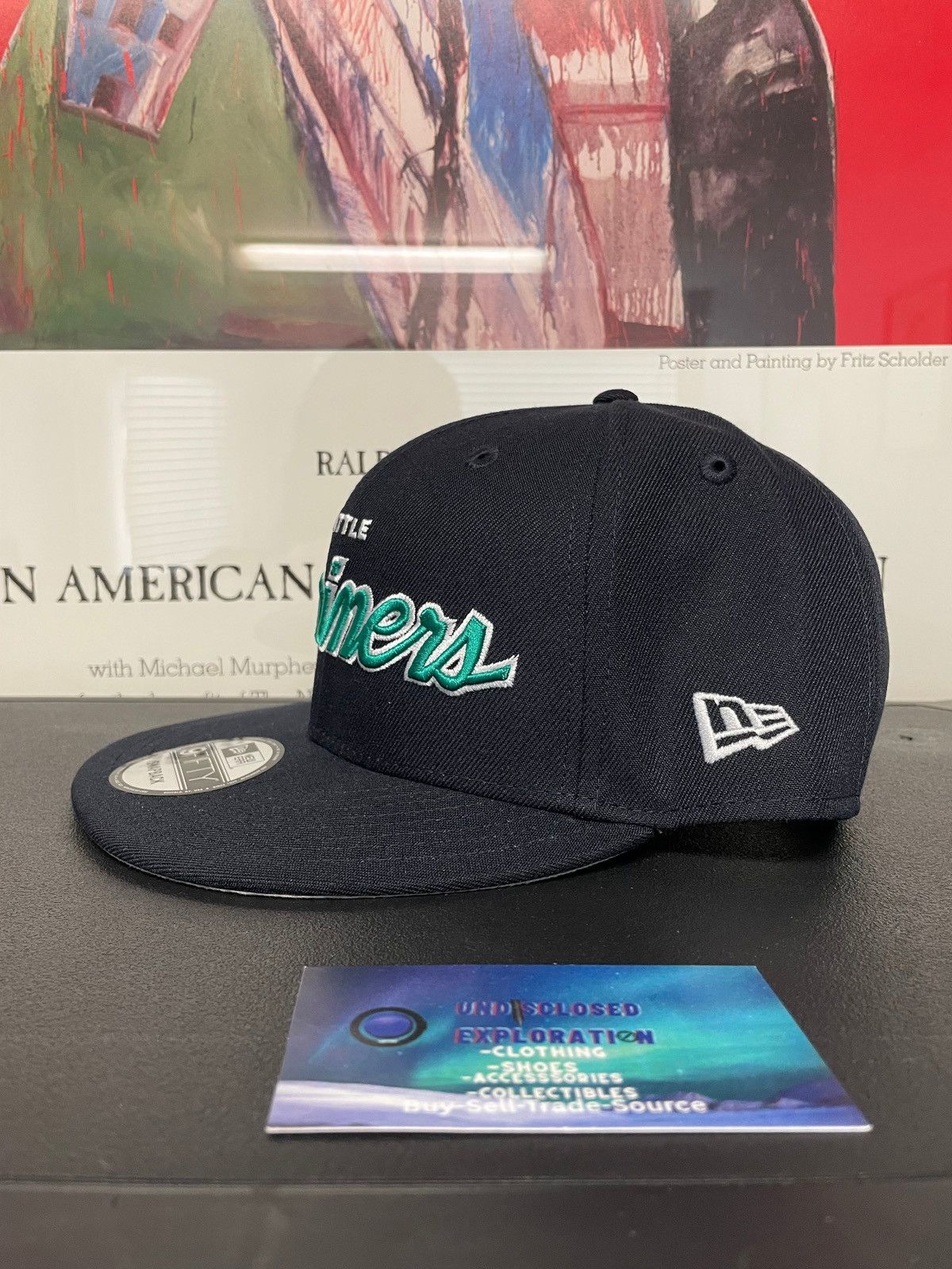 New Era Seattle Mariners wordmark new era hat Size ONE SIZE - 3 Thumbnail