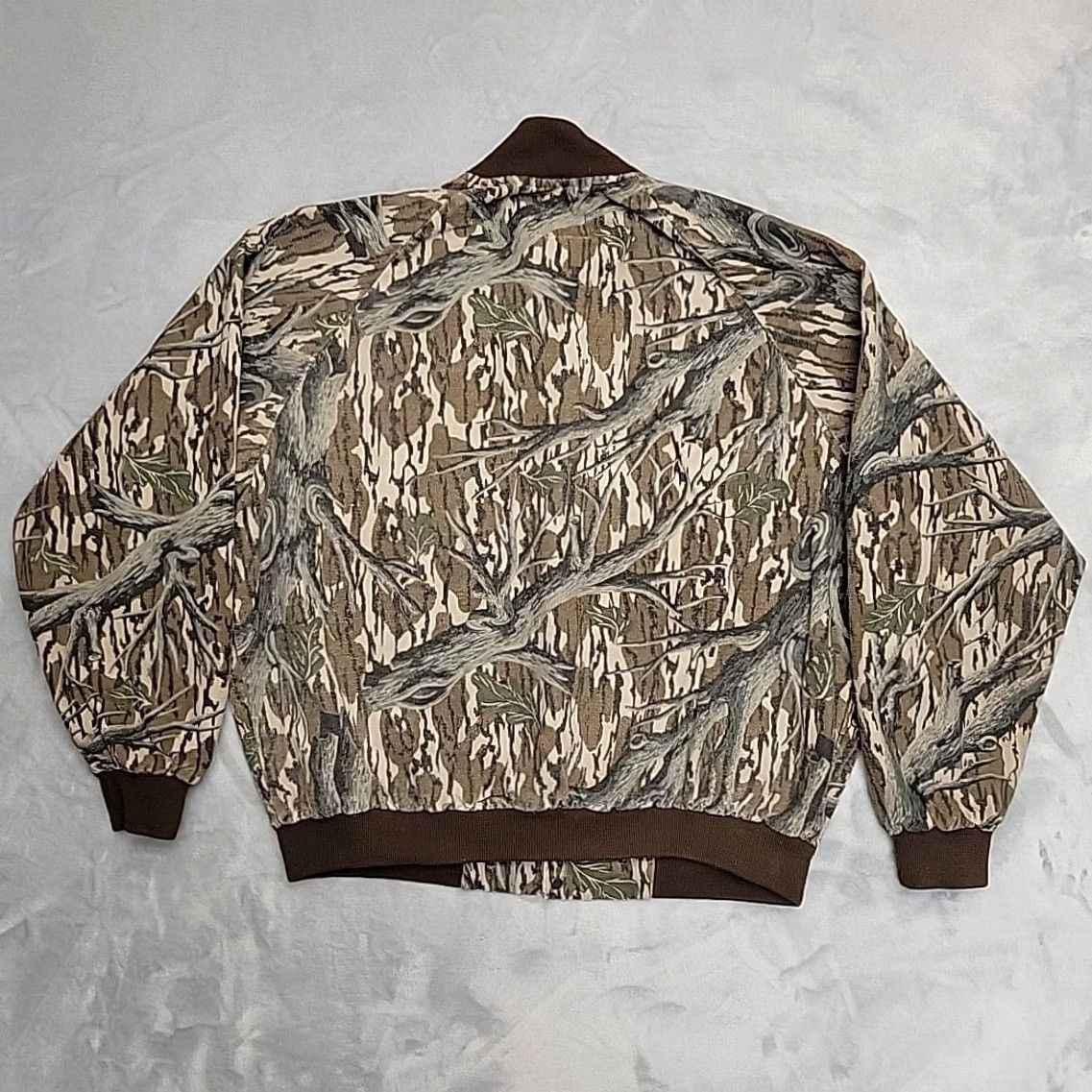 Vintage VINTAGE Mossy Oak Camo Bomber Jacket Mens XL Chamois Cloth Hunting Made in USA Jacket Size US XL / EU 56 / 4 - 7 Thumbnail