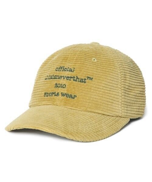 thisisneverthat Thisisneverthat Wide Wall Corduroy Hat Cap Yellow Size ONE SIZE - 1 Thumbnail