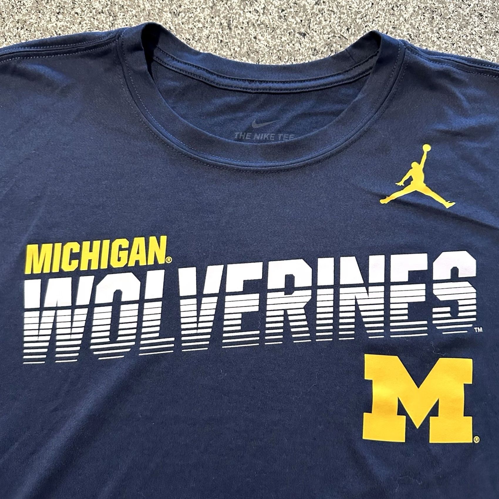 Nike Nike Dri-Fit Michigan Wolverines Training LS Shirt Mens 2XL Blue Logo Football Top Size US XXL / EU 58 / 5 - 3 Thumbnail