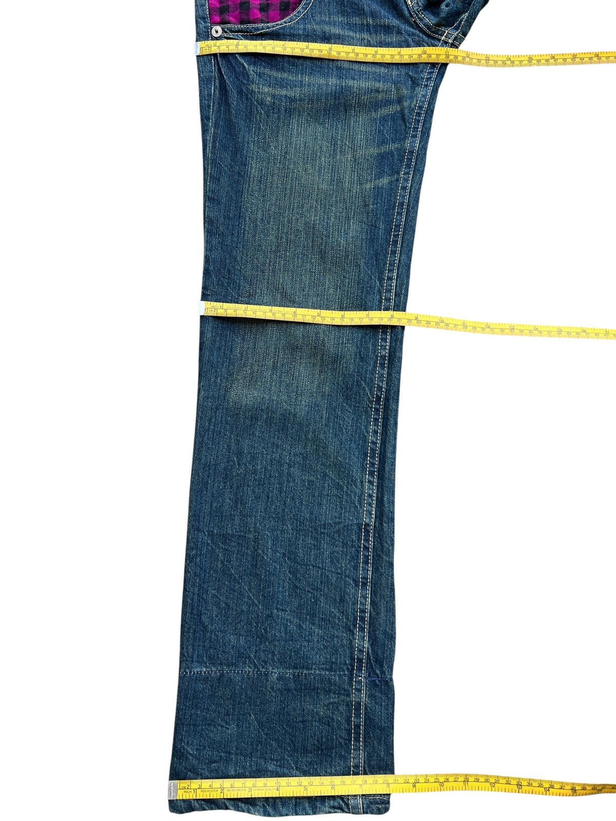 Japanese Brand Double Waist Japan Pleated Straight Denim Jeans 31x31.5 Size US 31 - 11 Thumbnail