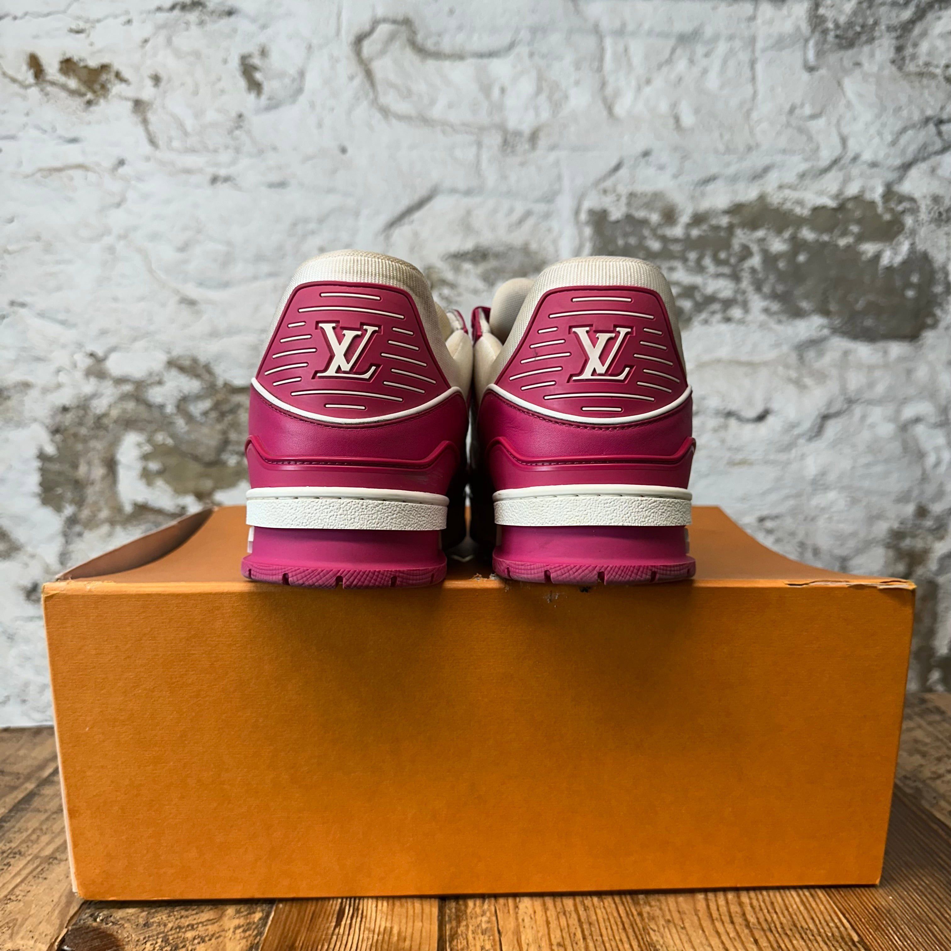 Louis Vuitton Louis Vuitton Pink White Trainer Sneaker Sz 11 (9.5LV) Size US 11 / EU 44 - 6 Thumbnail