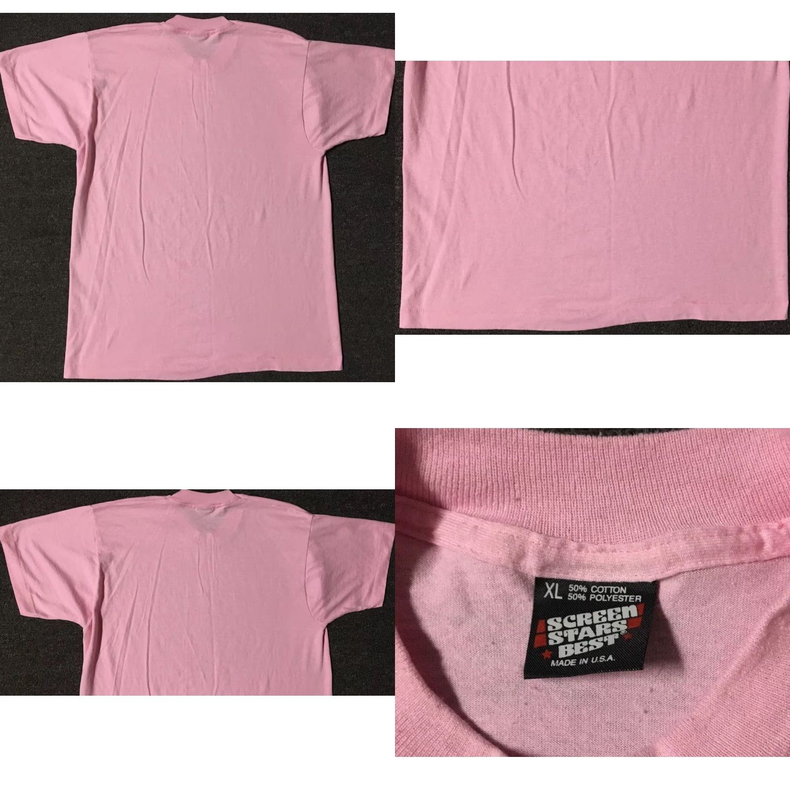 Vintage VINTAGE Single Stitch T-Shirt Mens L Pink 90s Grunge Biker Punk Skate Surf Track & Field Distressed Distressed, Faded, Vintage 80s 90s USA Made Shirt Size US L / EU 52-54 / 3 - 8 Thumbnail