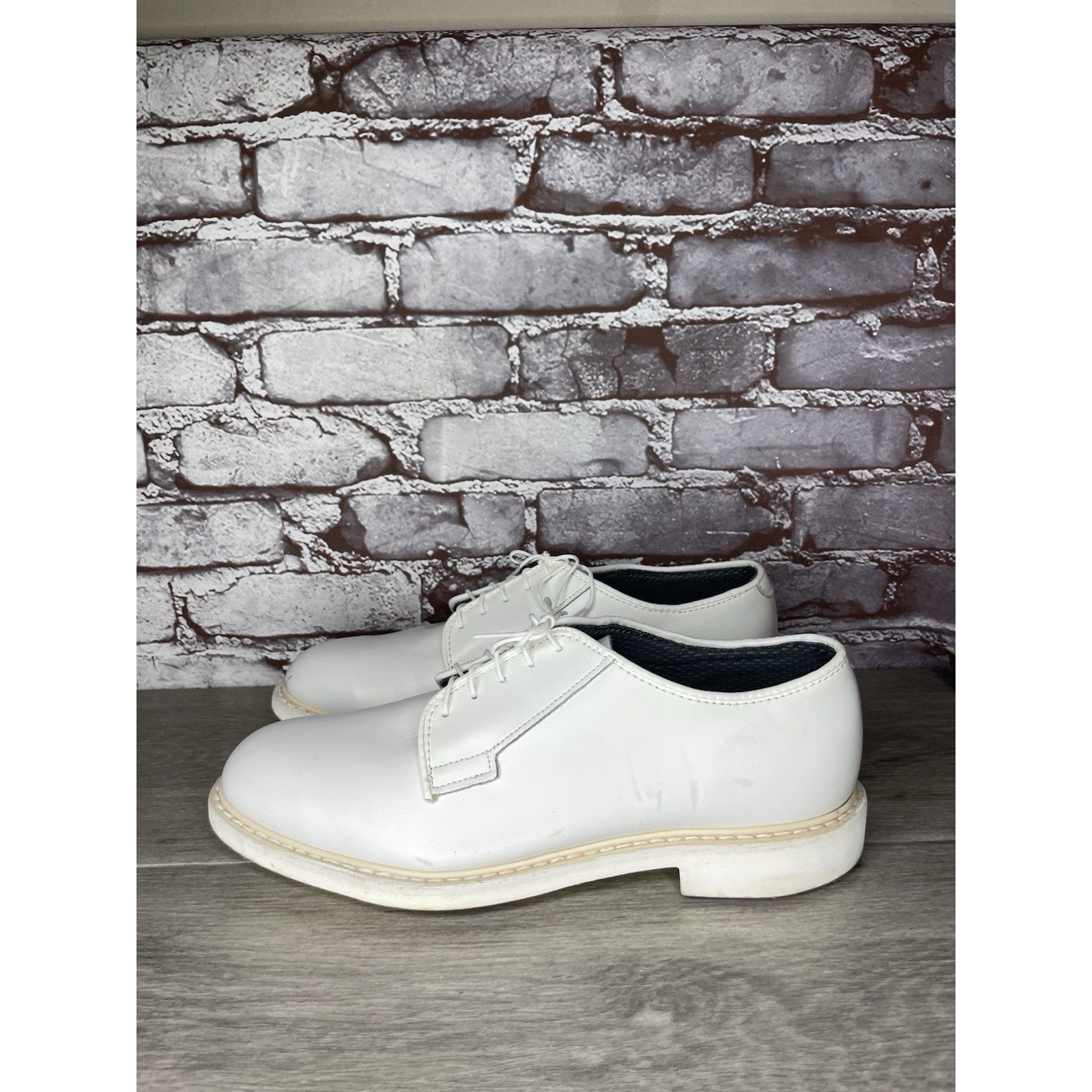 Altama Altama White Leather Oxford Dress Shoes Navy Military 629308 Size US 10 / EU 43 - 2 Thumbnail