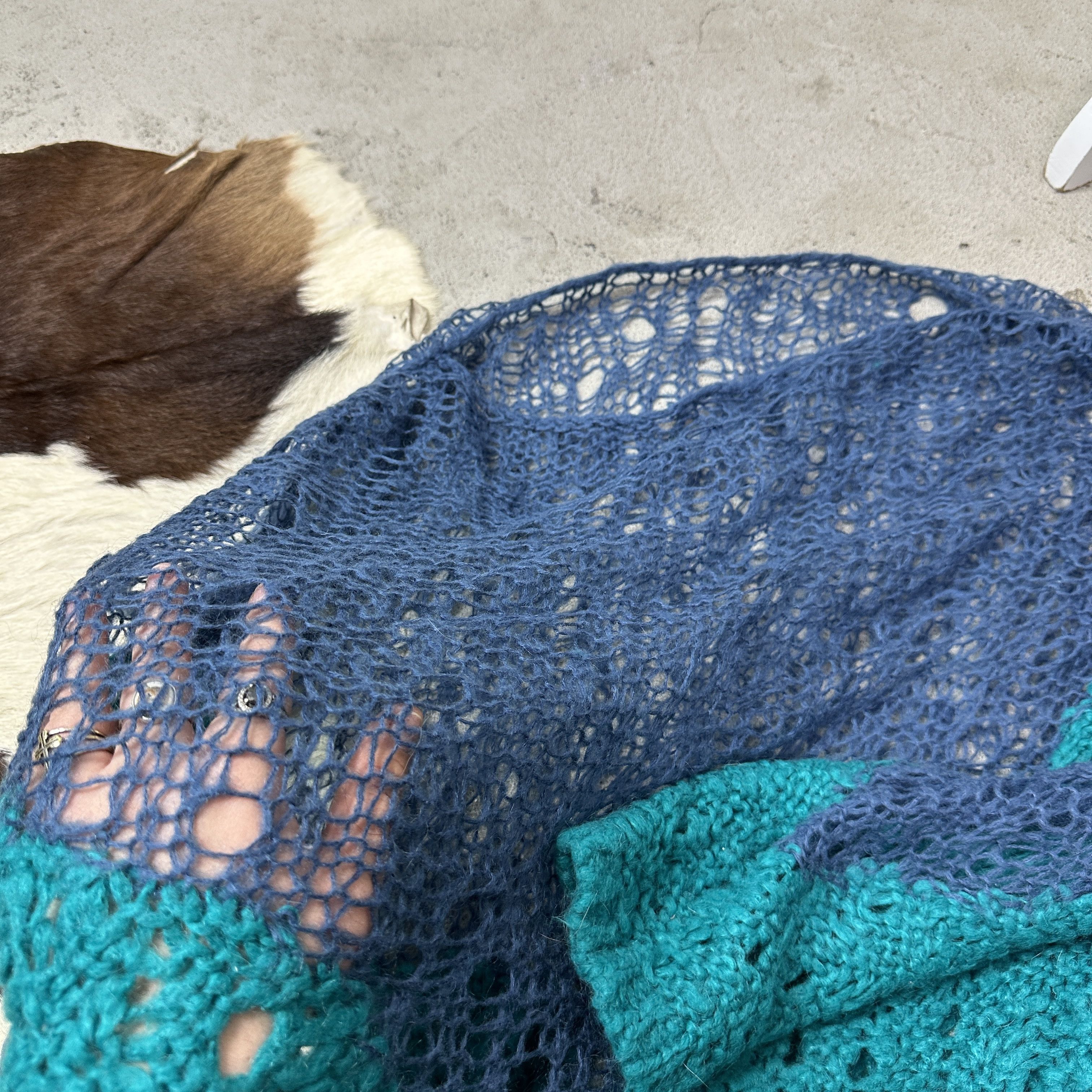 Vintage Vintage Loose Knit Mohair Mermaid Core Sweater Y2K Size L / US 10 / IT 46 - 3 Thumbnail