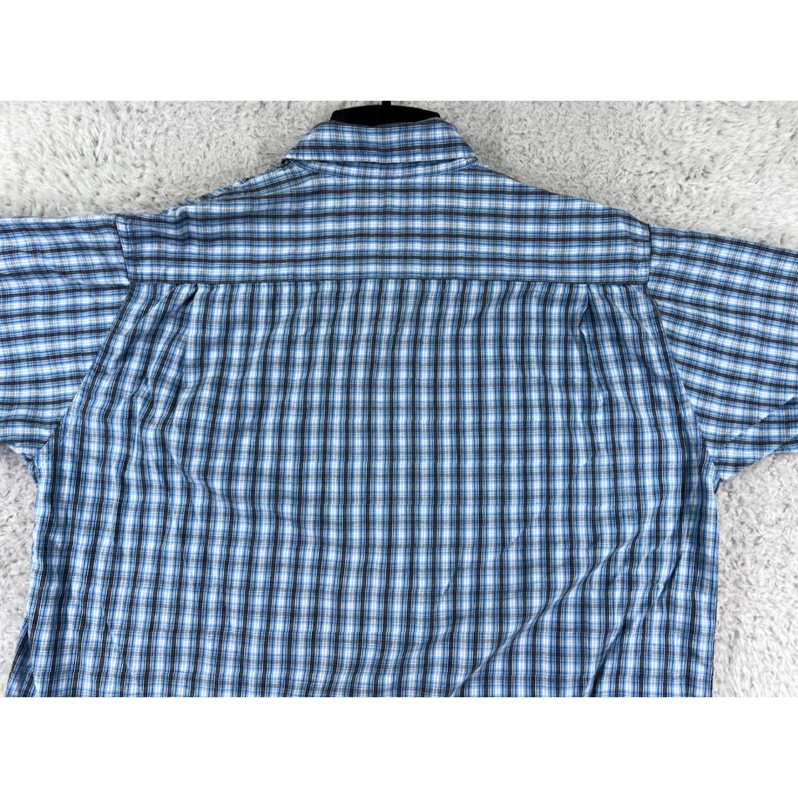 Wrangler Wrangler Shirt Mens Large Blue Plaid 100% Cotton Western Button-Up Pocket Size US L / EU 52-54 / 3 - 6 Thumbnail