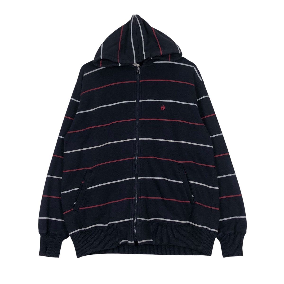 Hang Ten × Japanese Brand × Vintage Vintage Hang Ten Sweater Jacket 90s Collection Stripe Size US L / EU 52-54 / 3 - 1 Thumbnail