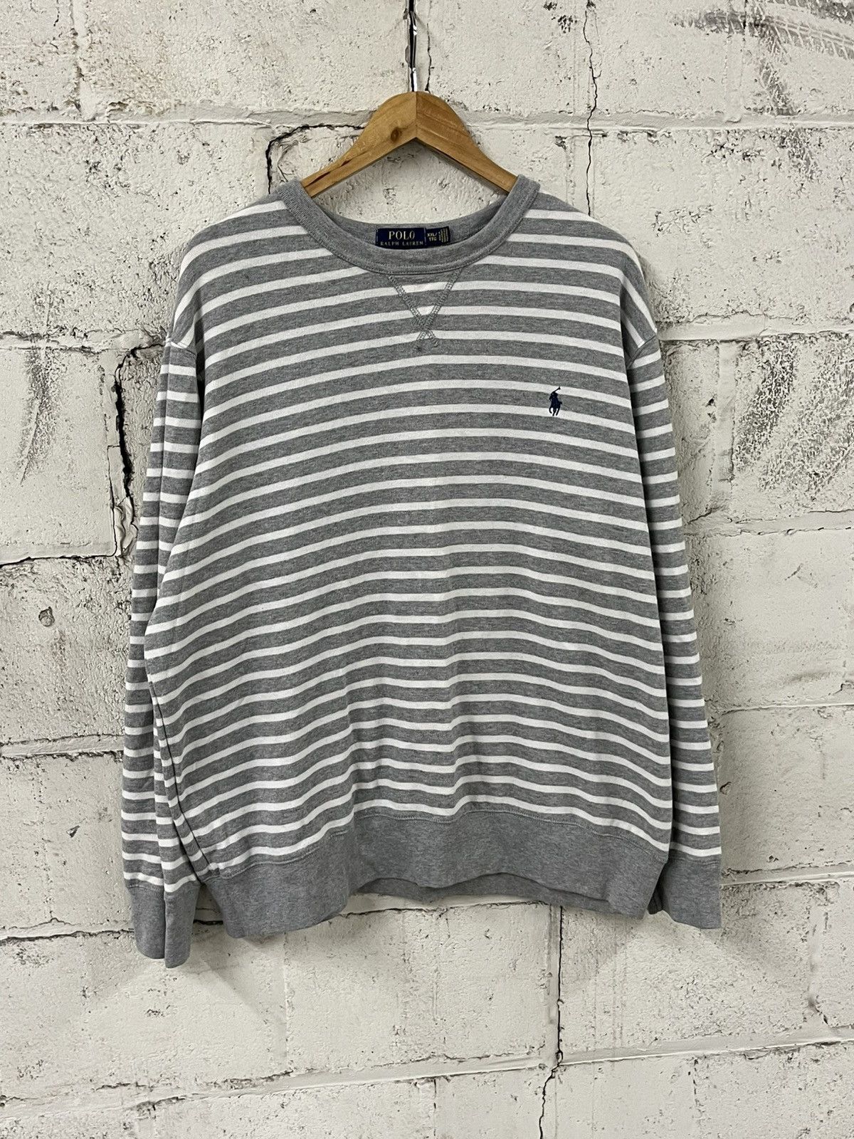 Polo Ralph Lauren Polo ralph lauren vintage stripped crewneck preppy Size US XXL / EU 58 / 5 - 2 Thumbnail