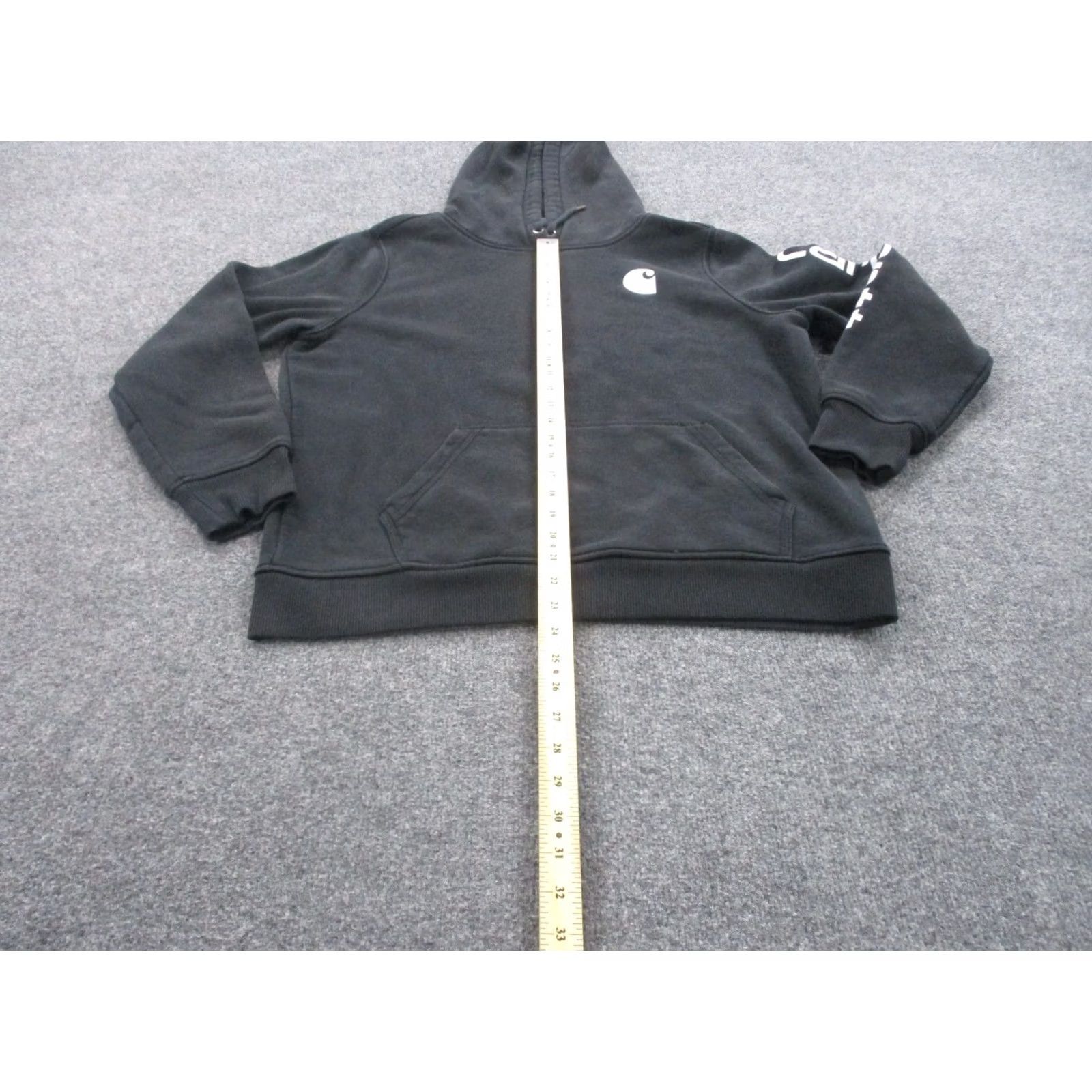 Carhartt Carhartt Hoodie Women L Black Relaxed Pullover Hooded Pockets Thermal Knit Sweatshirt Style: Pullover, Activewear, Workwear Mens Womens Girls Boys Size L / US 10 / IT 46 - 3 Thumbnail