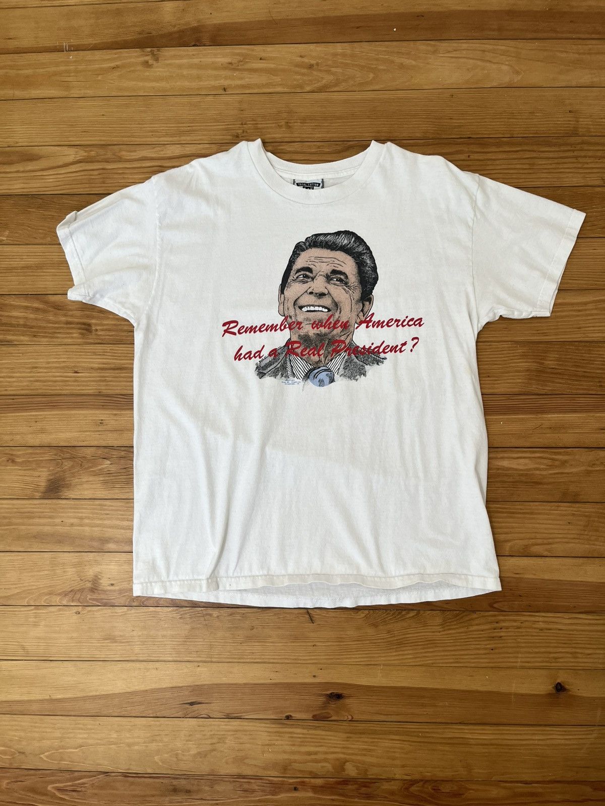 Vintage Vintage Ronald Regan T Shirt Size US L / EU 52-54 / 3 - 1 Thumbnail