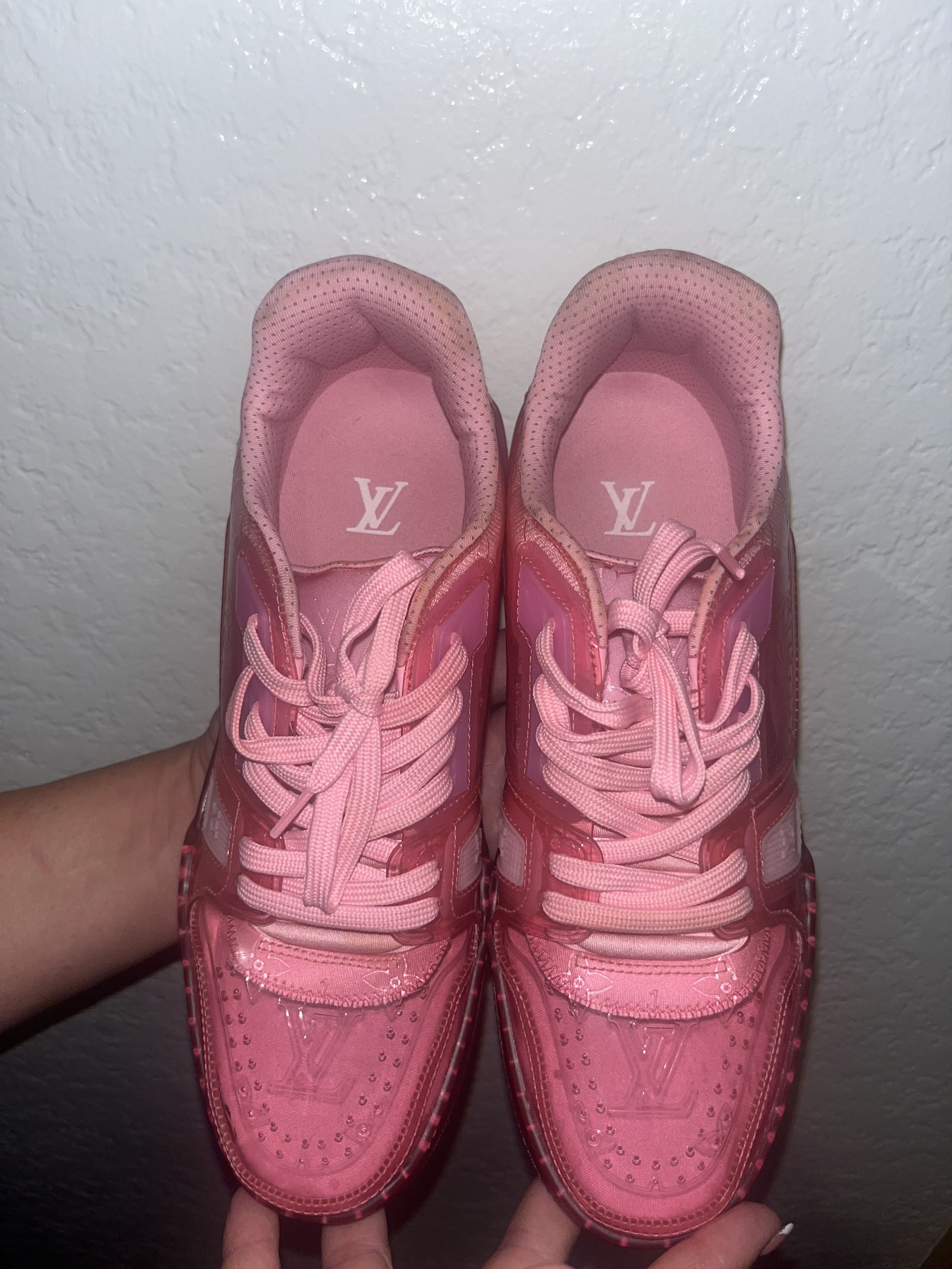 Louis Vuitton Louis Vuitton trainer sneakers Pink PVC Size US 6.5 / EU 39-40 - 3 Thumbnail