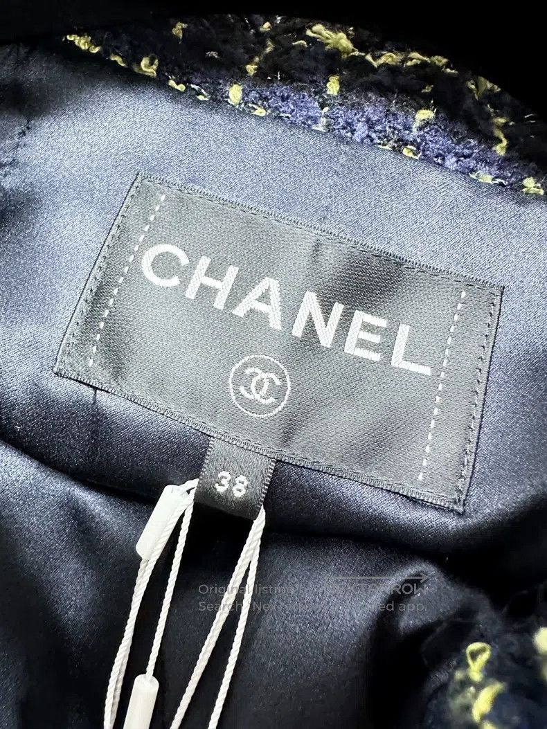 Chanel Chanel 22B blue and yellow plaid tweed coat Size XS / US 0-2 / IT 36-38 - 4 Thumbnail