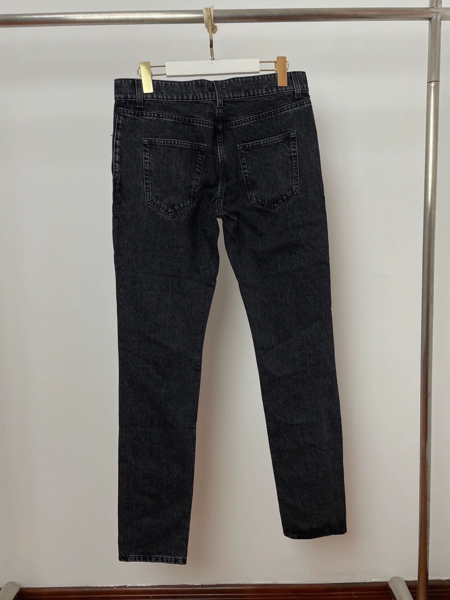 Saint Laurent Paris SLP D02 Knee Cut Destruction Black Jeans 30 New Size US 30 / EU 46 - 2 Thumbnail