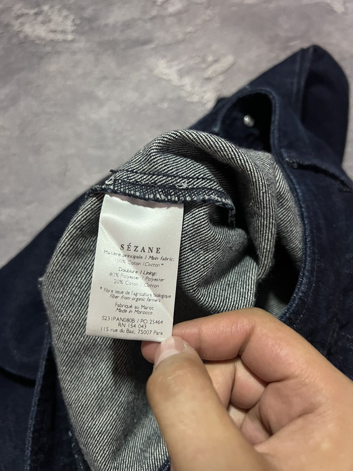 Sezane Sezane Le 70s Trouser Jeans Indigo Washed Designer Pants Size 27" / US 4 / IT 40 - 6 Thumbnail