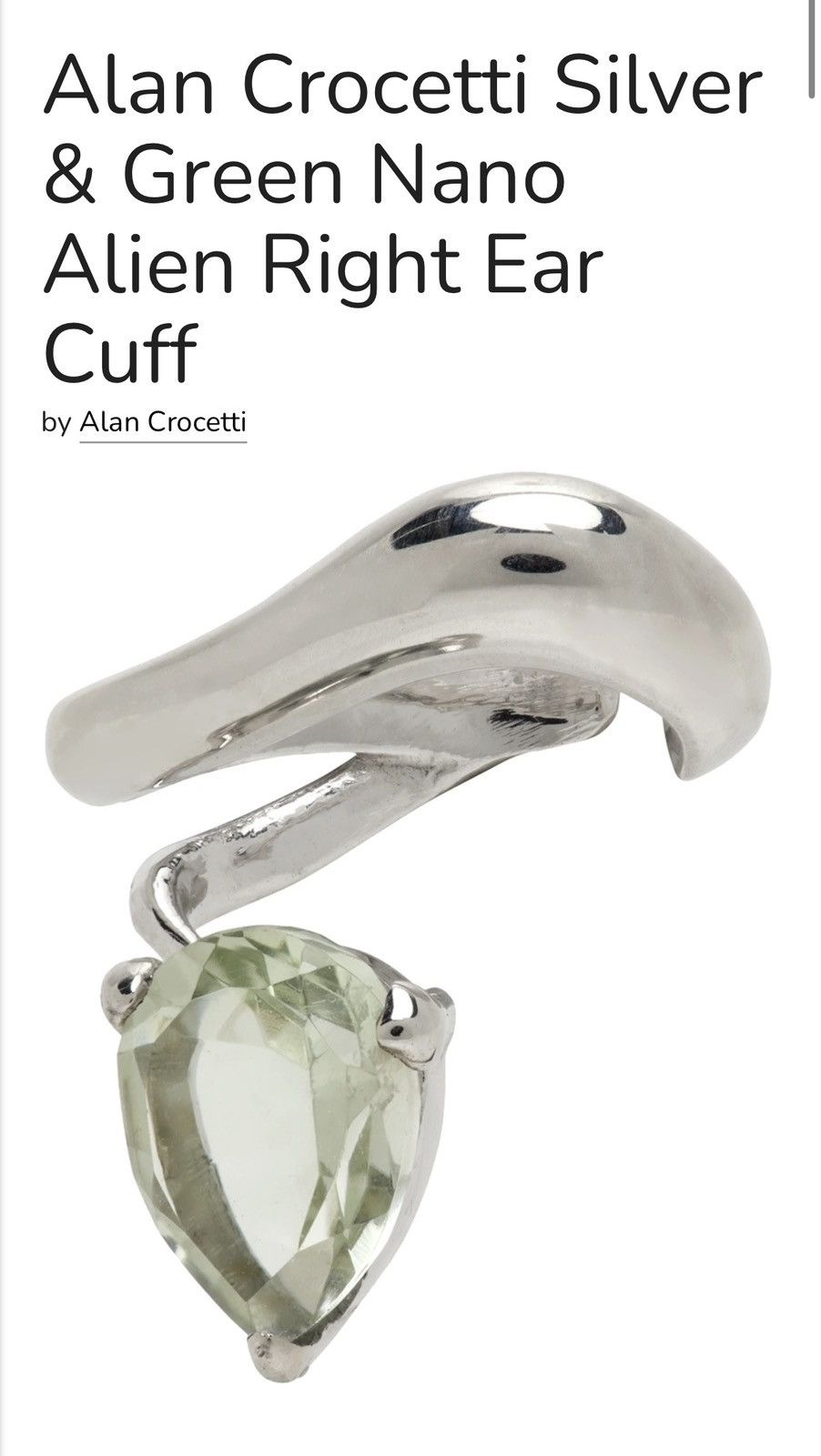 Alan Crocetti Alan Crocetti Gold Vermeil Nano Alien Ear Cuff (Right Ear) Size ONE SIZE - 7 Thumbnail
