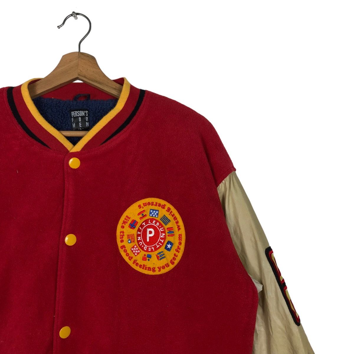 Japanese Brand 🔥Person For Men Varsity Jacket Big Logo Spell Out Size US L / EU 52-54 / 3 - 6 Thumbnail