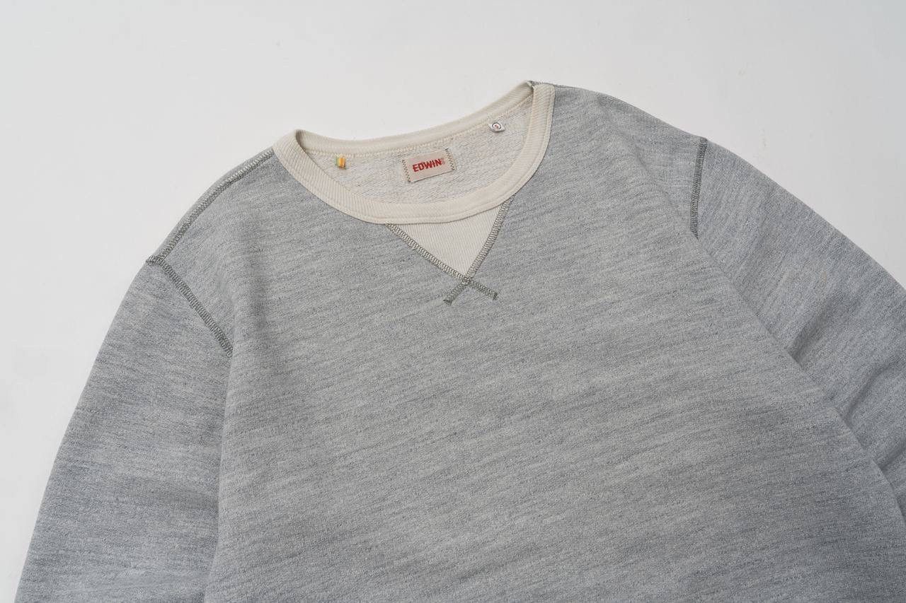 Edwin 🔵 EDWIN Vintage Japan College Crew Neck Sweatshirt Grey Size US S / EU 44-46 / 1 - 8 Thumbnail
