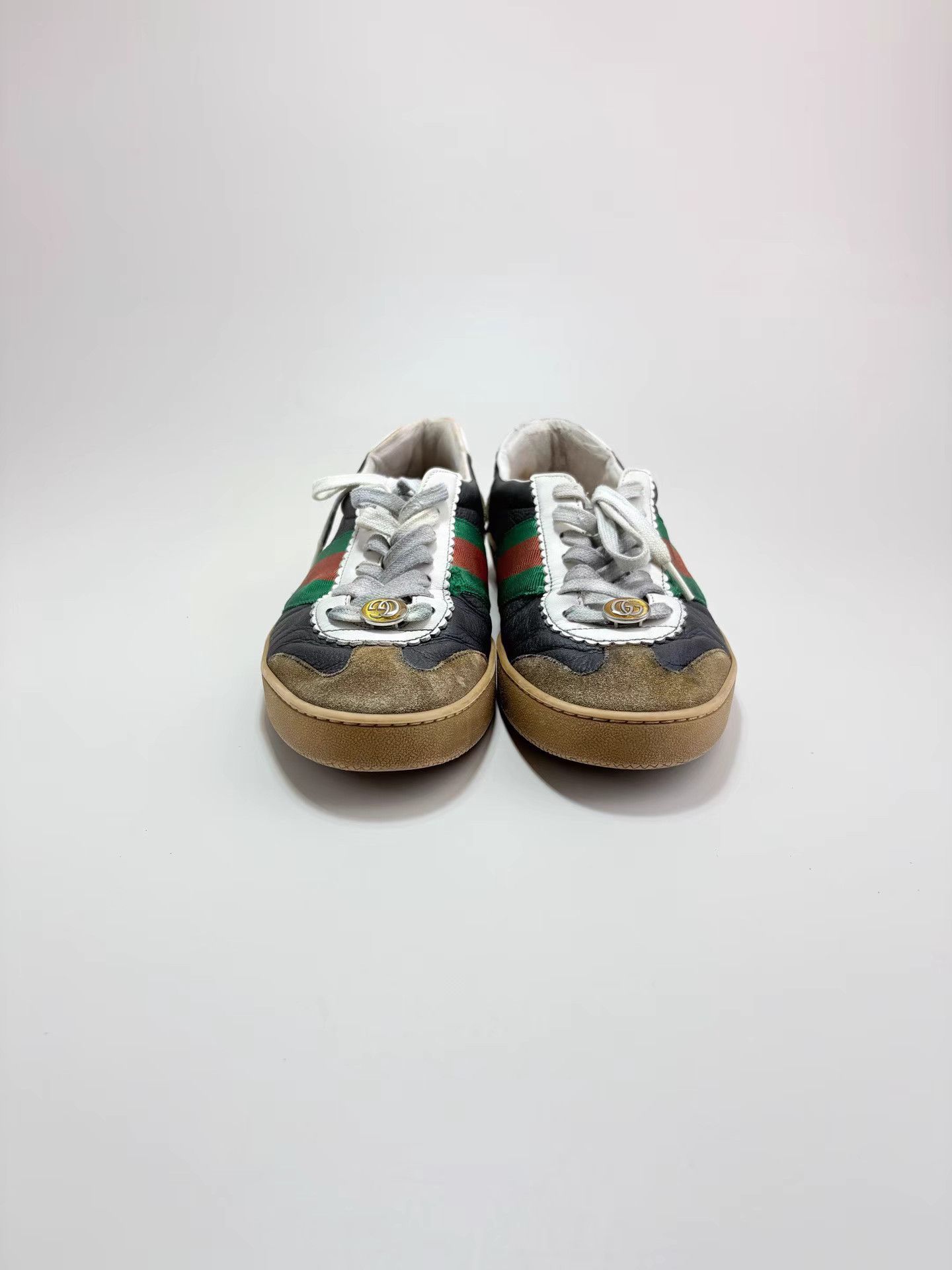 Gucci GUCCI G74 Black and Green Retro Sneakers K1 Size US 7.5 / EU 40-41 - 2 Thumbnail