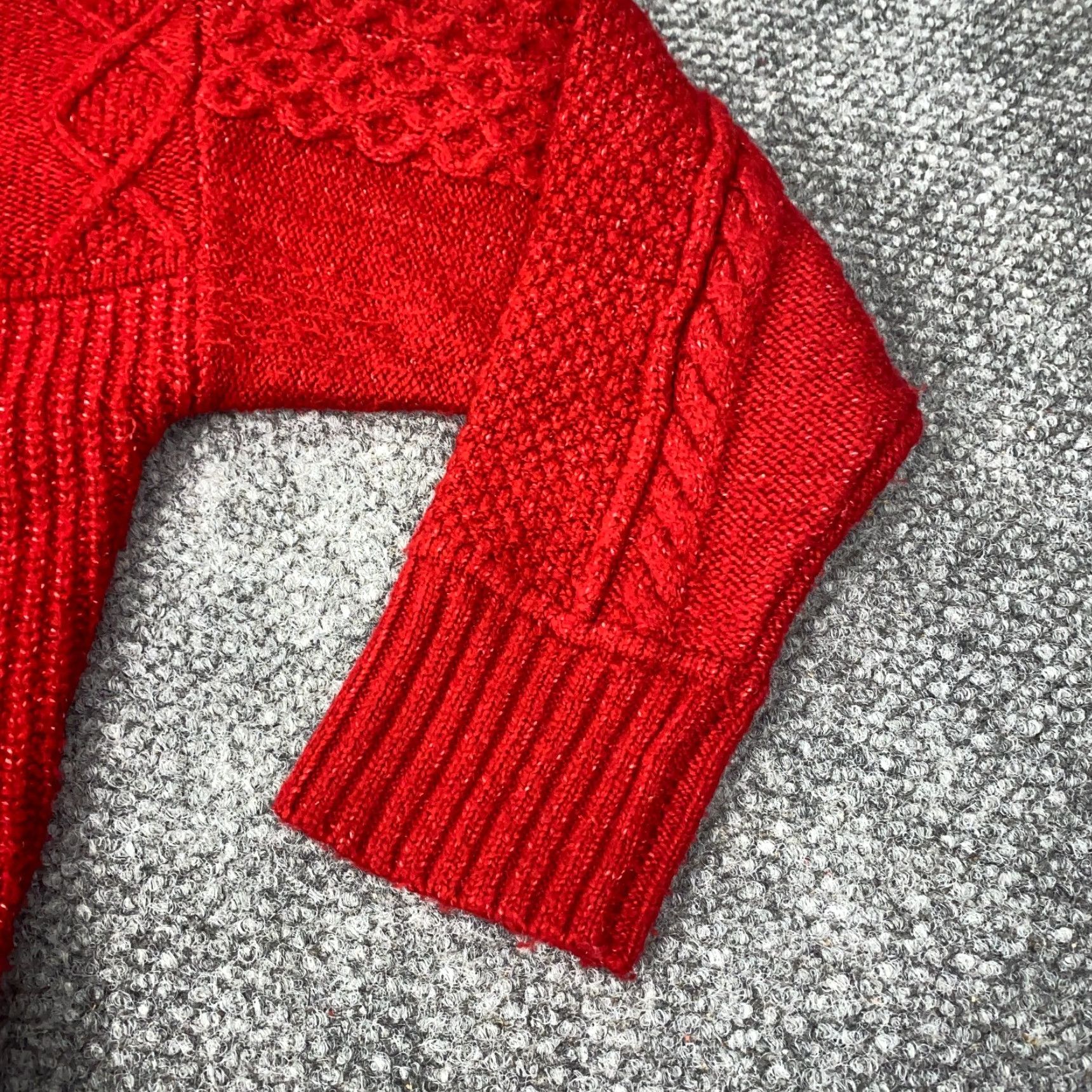 American Eagle Outfitters American Eagle Outfitters Sweater Womens Small Red Chunky Knit Stretch Mock Neck Pullover Knit Slim Fit 60 Day Returns Womens Size S / US 4 / IT 40 - 4 Thumbnail