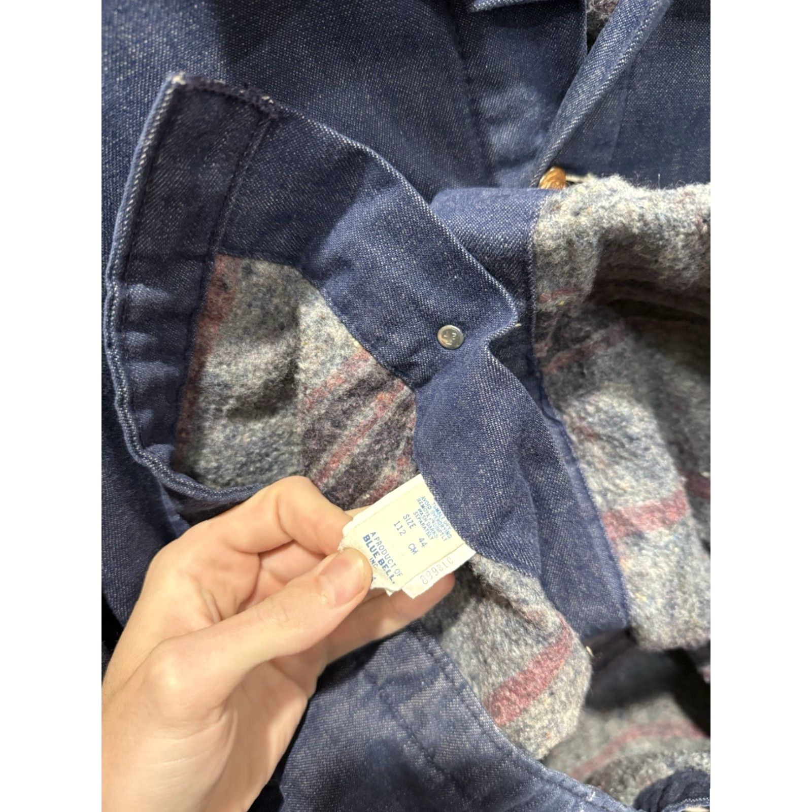 Vintage VINTAGE Blue Bell Coat Denim Cotton Chore Blue Lined 70s 44 Men’s Sz 44 Overcoat Size US S / EU 44-46 / 1 - 2 Thumbnail