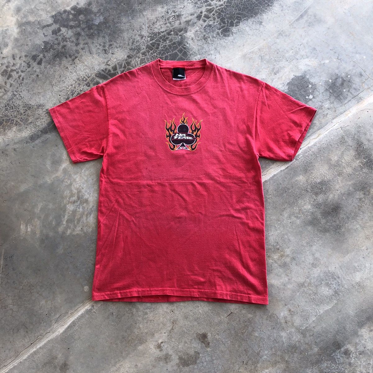 image of No Fear Backprint Design T-Shirt in Red, Men's (Size Medium)
