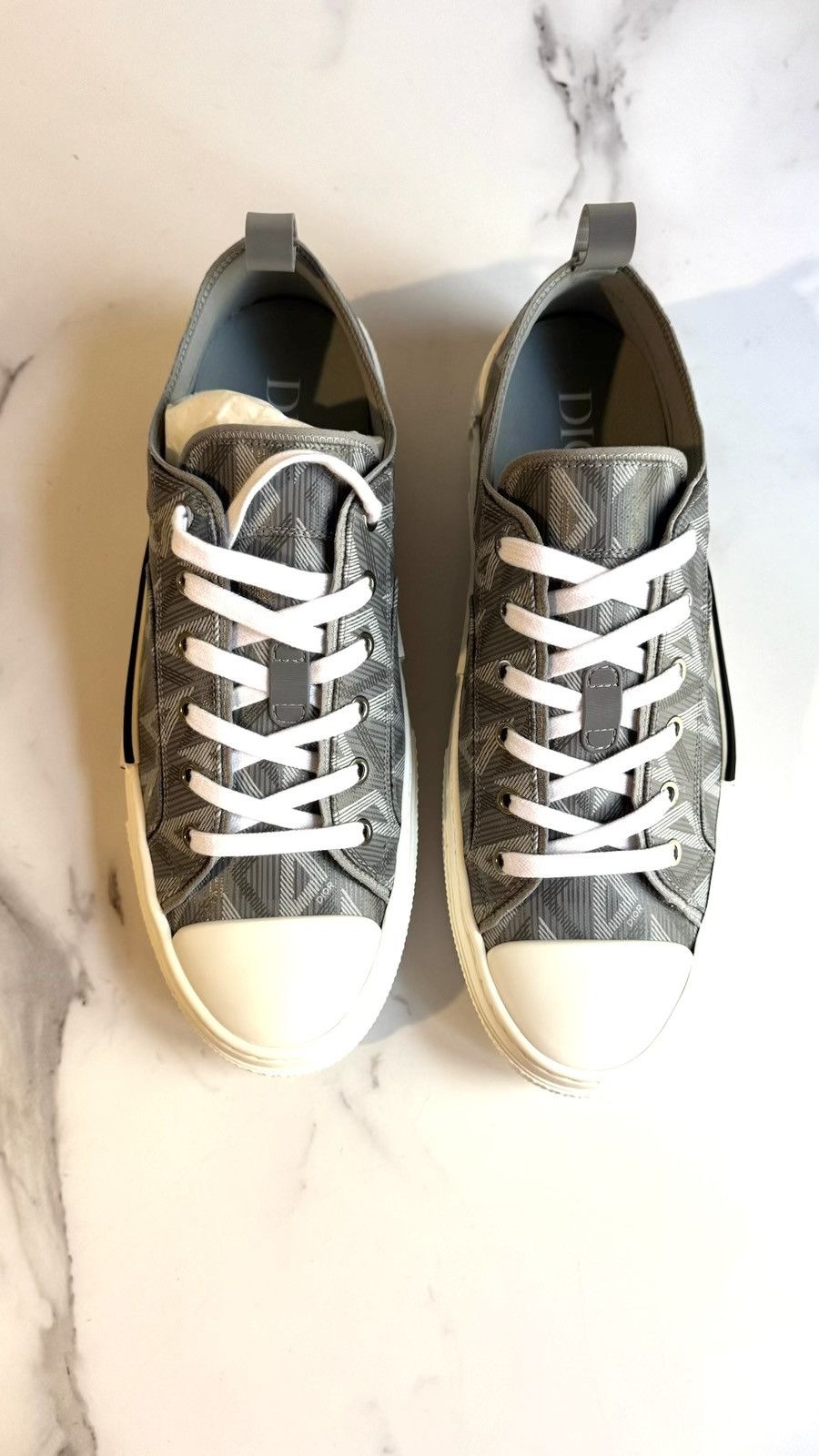 Dior Dior B23 CD Diamond Low-Top Gray Sneakers Size US 11 / EU 44 - 8 Thumbnail
