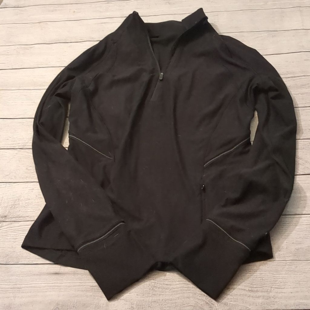 Lululemon Lululemon fresh tracks 1/2 zip black long sleeve pullover 10 Size L / US 10 / IT 46 - 3 Thumbnail