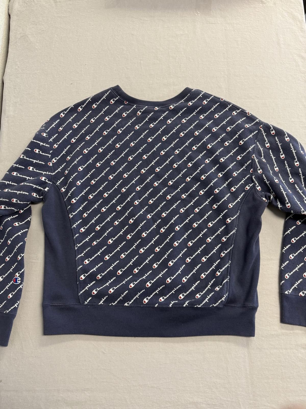 Champion Faded Champion Reverse Weave Sweatshirt Crewneck Navy AOP XL Size US XL / EU 56 / 4 - 2 Thumbnail