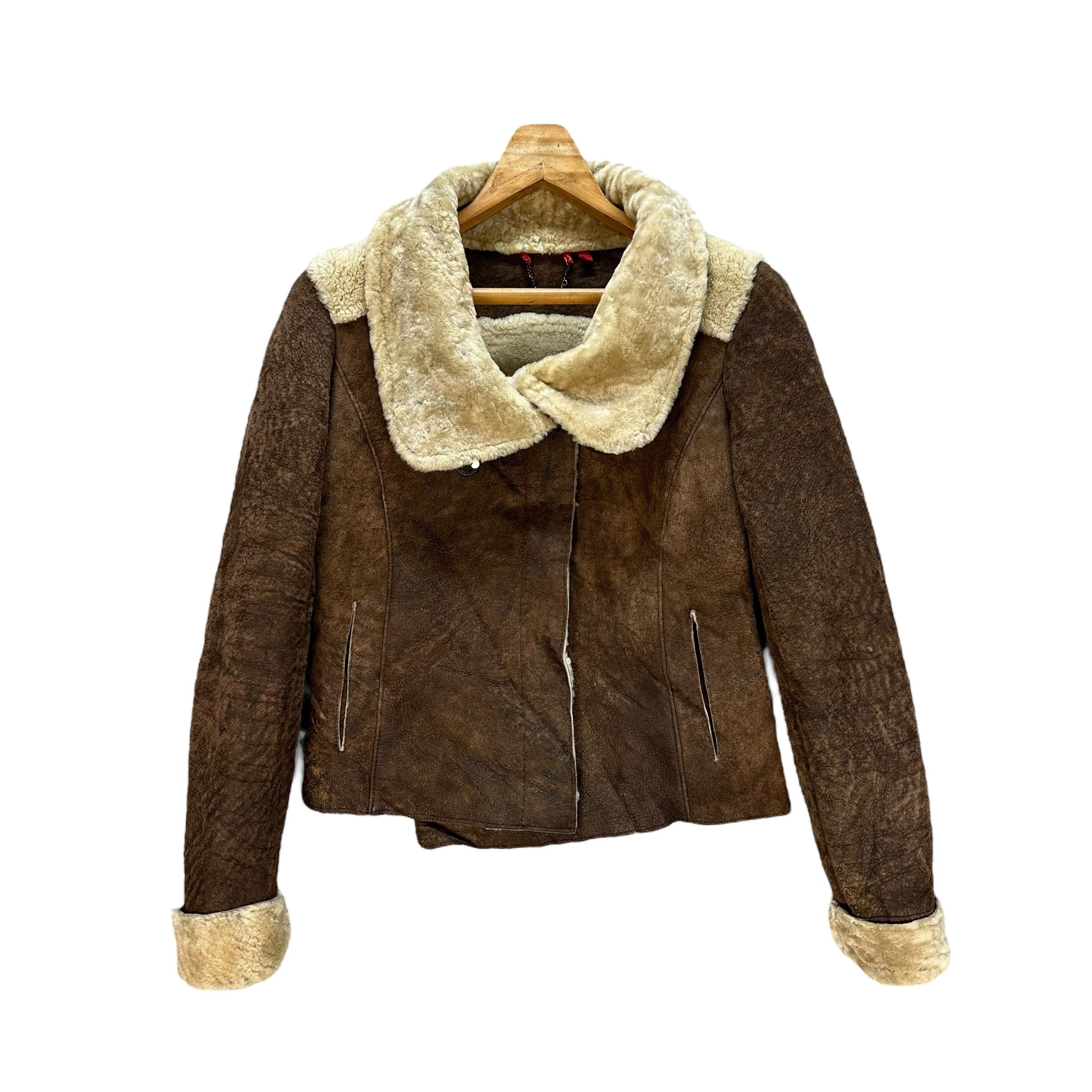 Genuine Leather DOMA LEATHER Jacket Women's Shearling Jacket #1511-A62 Size S / US 4 / IT 40 - 1 Thumbnail