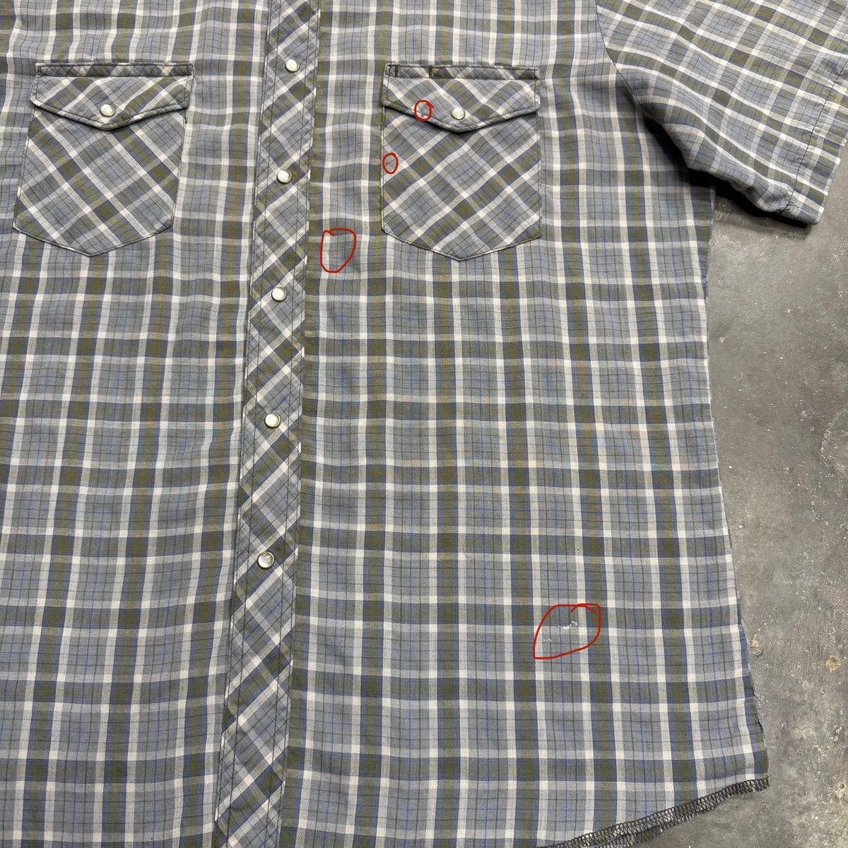 Wrangler Vintage Wrangler Brushpopper Pearl Snap Plaid Shirt Size US L / EU 52-54 / 3 - 9 Thumbnail