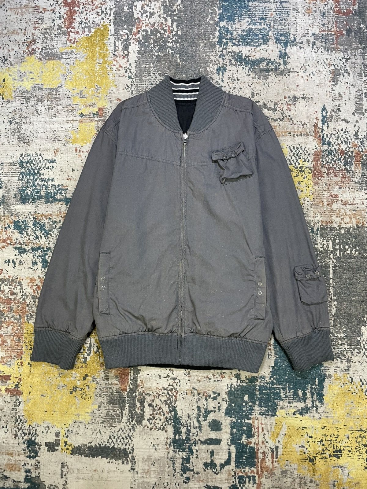 Stussy Vintage Stussy Reversible Cargo Bomber Jacket Size US L / EU 52-54 / 3 - 1 Thumbnail
