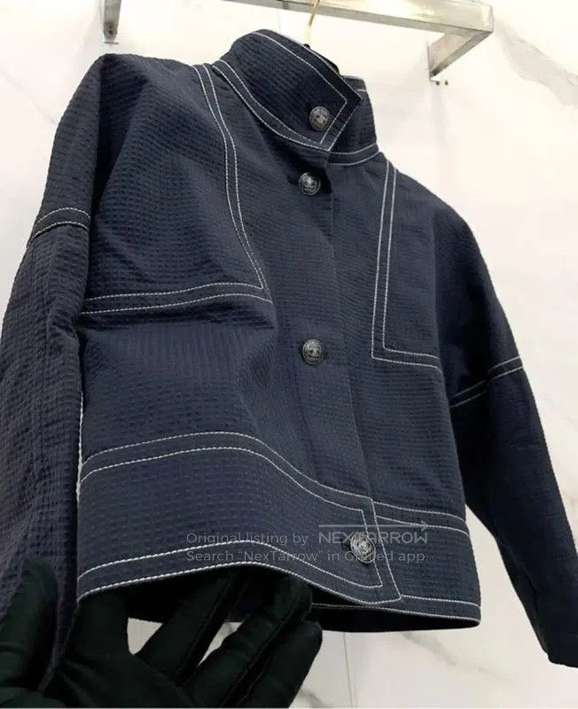 Chanel Chanel Blue Cotton Women’s Jacket . Size S / US 4 / IT 40 - 6 Thumbnail