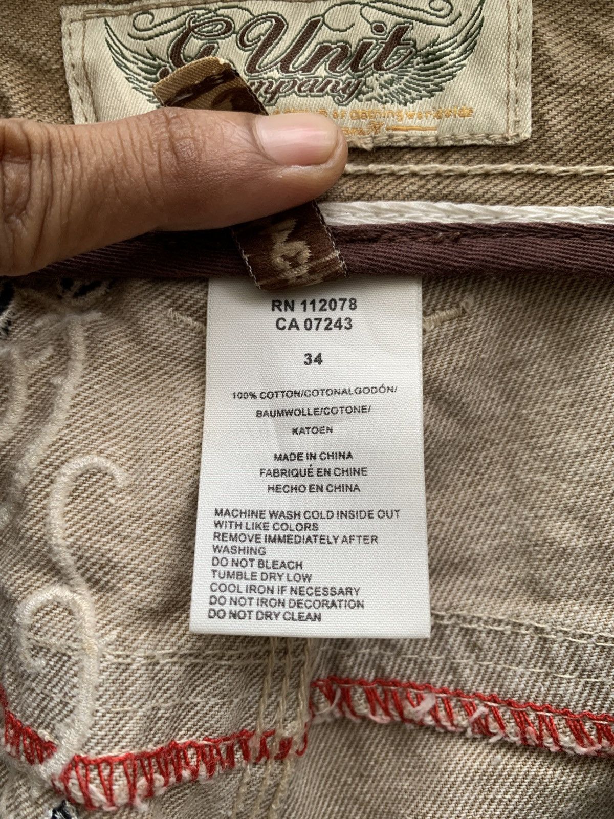 Southpole Vintage G unit 50 cent big embroidery baggy jeans rap pants Size US 34 / EU 50 - 12 Thumbnail