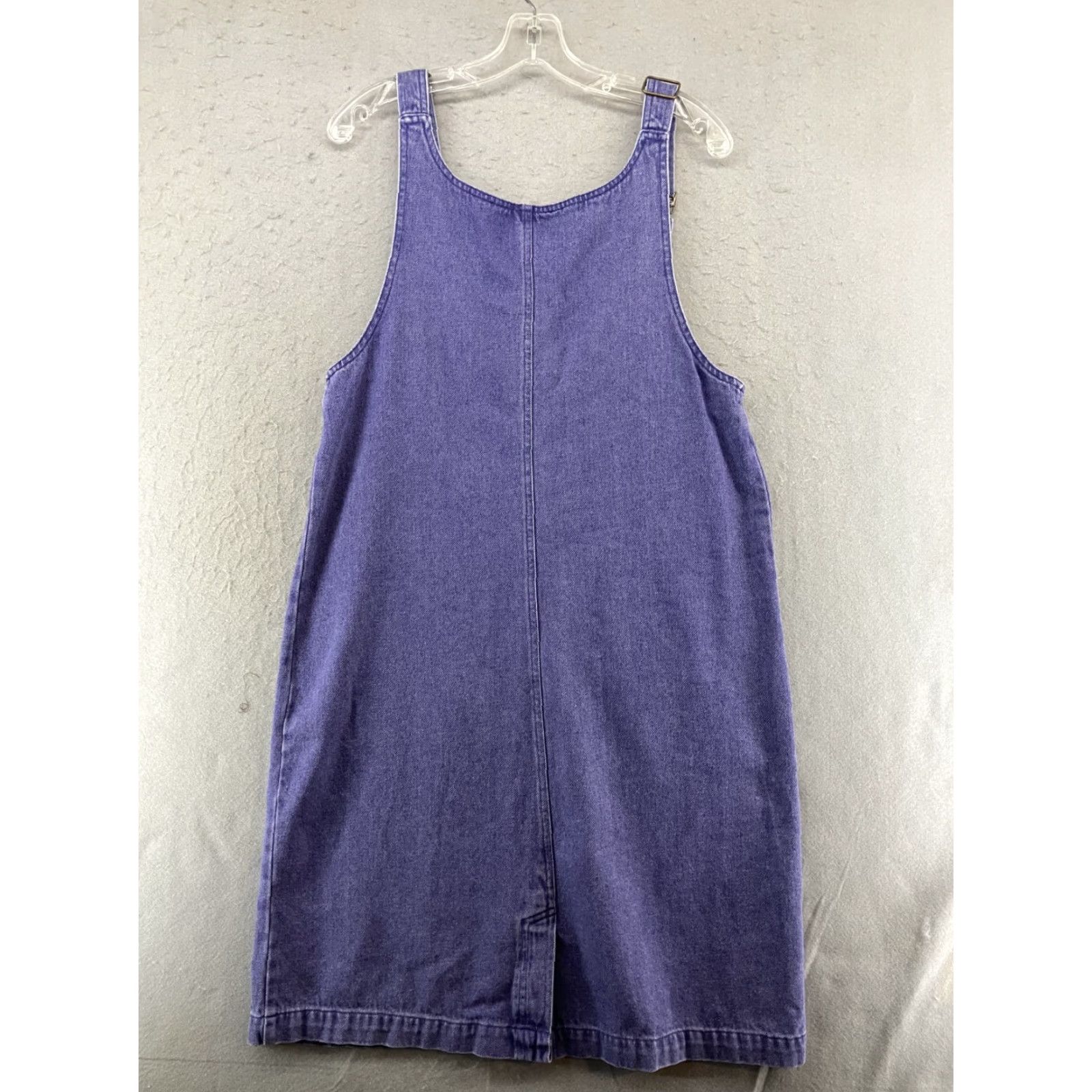 Vintage VINTAGE Christopher & Banks Overall Skirt Womens S Purple Casual Party 80s 90s Denim Slit Size 28" / US 6 / IT 42 - 7 Thumbnail