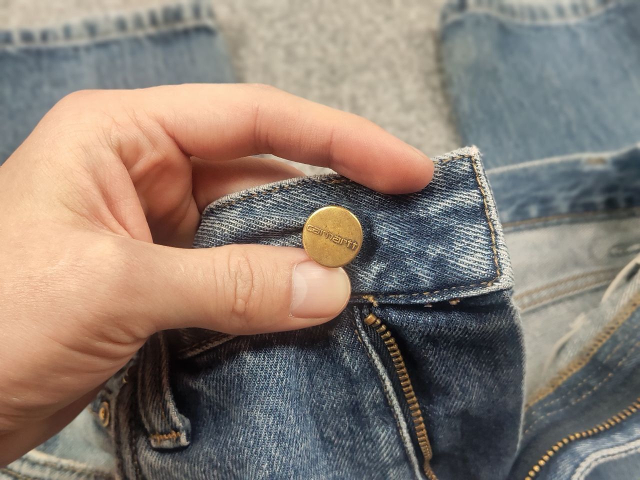Carhartt Vintage 90's Carhartt USA Style Blue Faded Denim Jeans Size US 32 / EU 48 - 16 Thumbnail