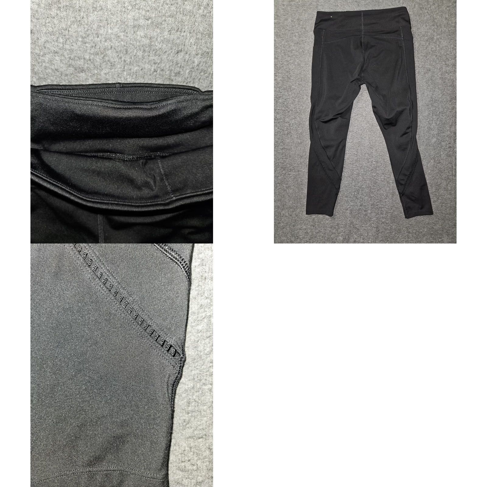 Pinko PINK Leggings Womens L High Rise Pocket Ankle Stretch Athletic Yoga Pants Black Size 36" / US 14 / IT 50 - 8 Thumbnail