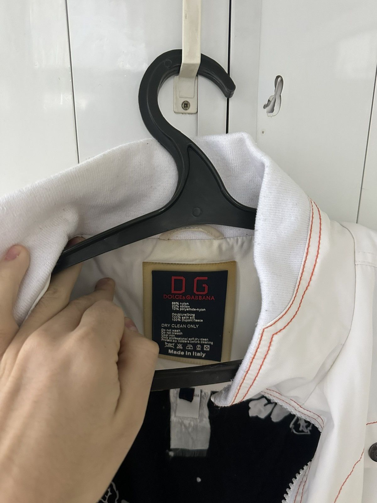Dolce & Gabbana × Vintage Vintage Dolce Gabbana Nylon White Jacket Y2K Fit Size US L / EU 52-54 / 3 - 20 Thumbnail