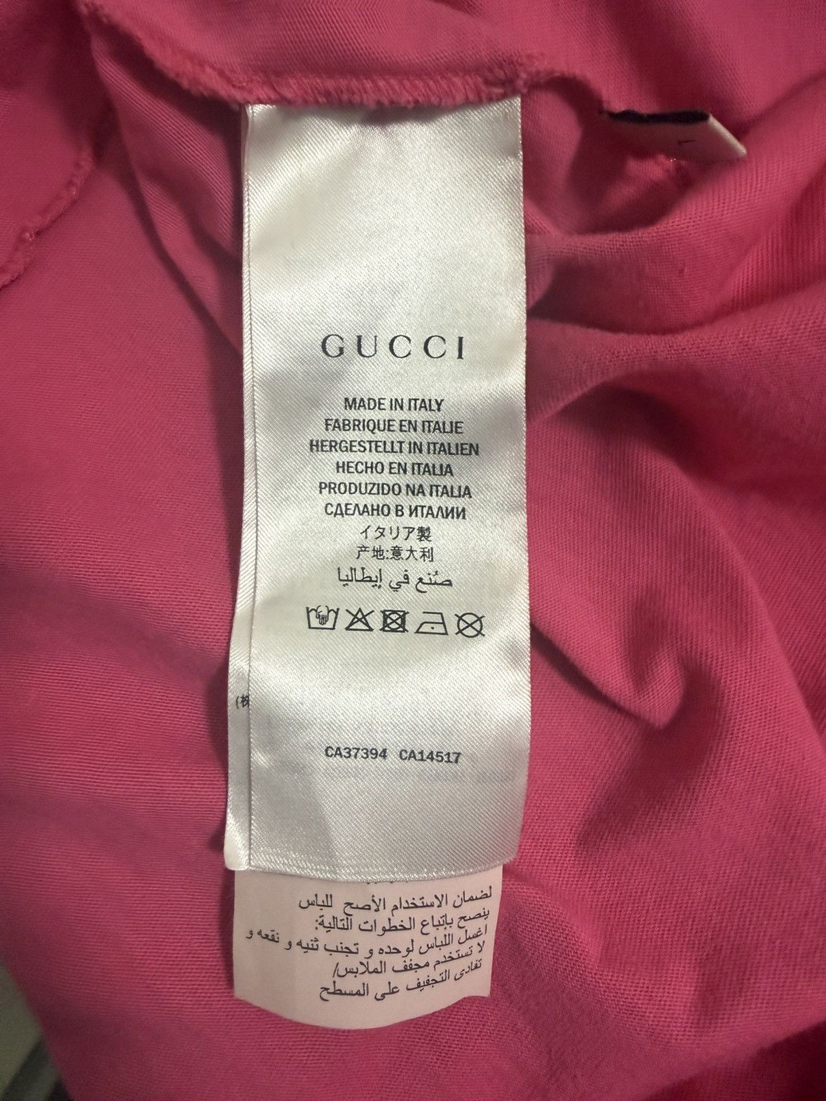 Gucci Gucci Manifesto Pink T-Shirt Sz Large Size US L / EU 52-54 / 3 - 3 Thumbnail