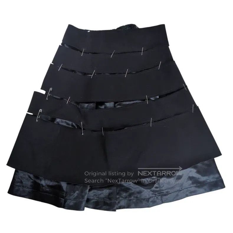 Comme des Garcons Comme Des Garcons size XS Black Vintage Ripped Design Skir Size 22" - 1 Thumbnail
