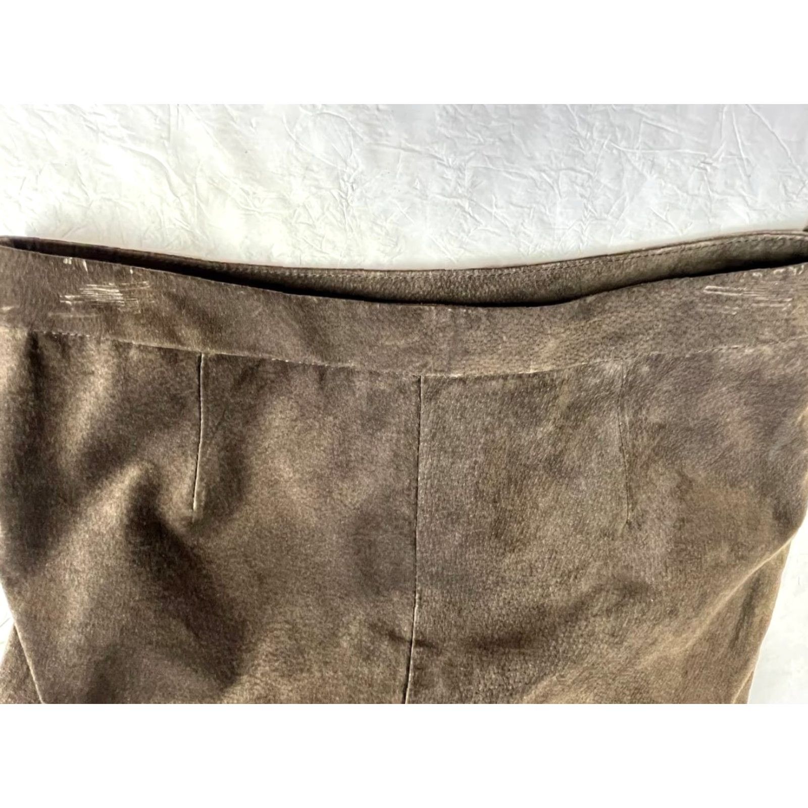 Vintage VINTAGE Clio Brown Leather Suede Pants Size 8 Inseam 30 Women PANTS Brown LTHR Motorcycle Size 30" / US 8 / IT 44 - 7 Thumbnail