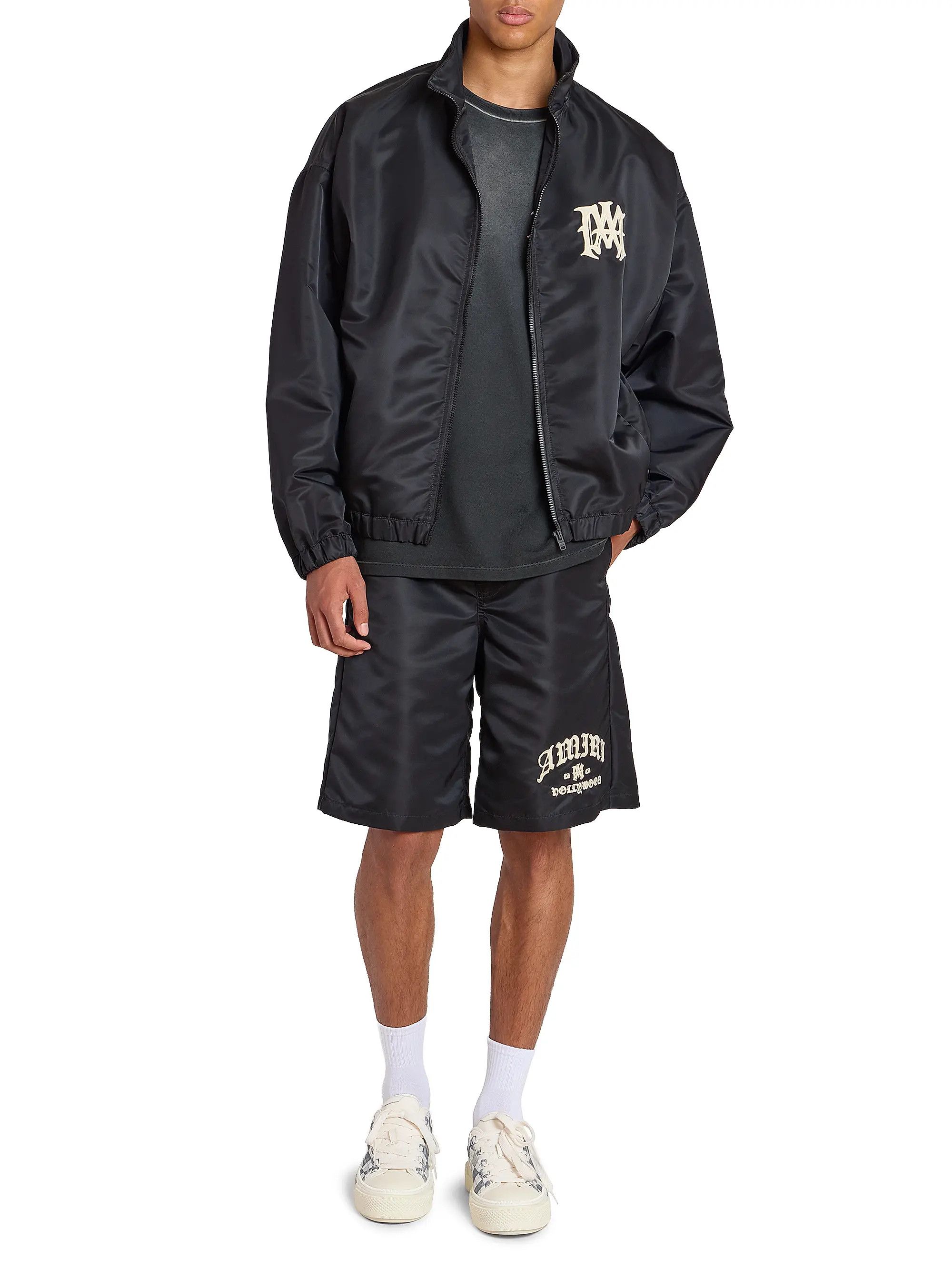 Amiri os11x0526 Hollywood Embroidered Logo Jacket in Black Size US S / EU 44-46 / 1 - 2 Thumbnail