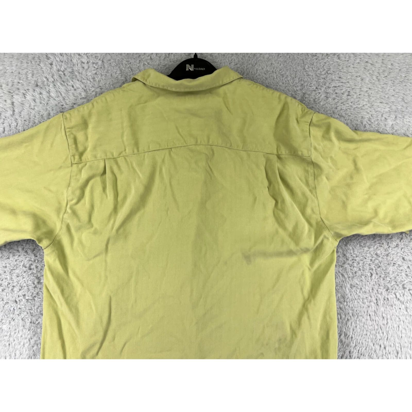 Tommy Bahama Tommy Bahama Shirt Mens Large Green Herringbone Hawaiian Camp Button Up Silk Size US L / EU 52-54 / 3 - 6 Thumbnail