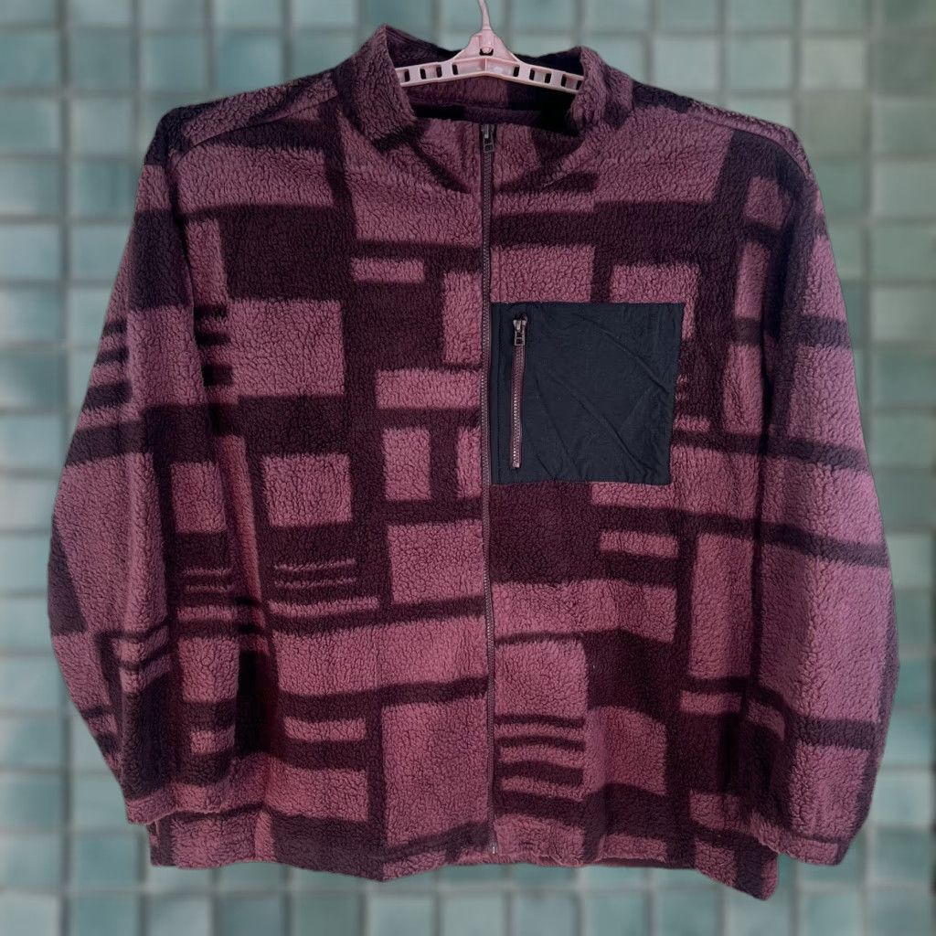 Vintage No Boundaries Full Zip Geometric Fleece Trucker Jacket Mens 3XL Purple NWT Size US XXL / EU 58 / 5 - 1 Thumbnail