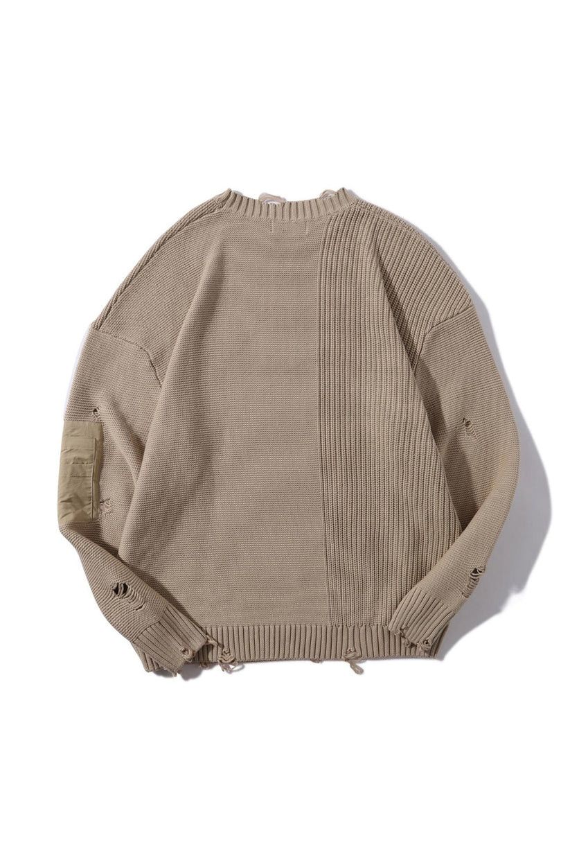 Acupuncture Acupuncture RIPPED SWEATER CAMEL Size US L / EU 52-54 / 3 - 2 Thumbnail