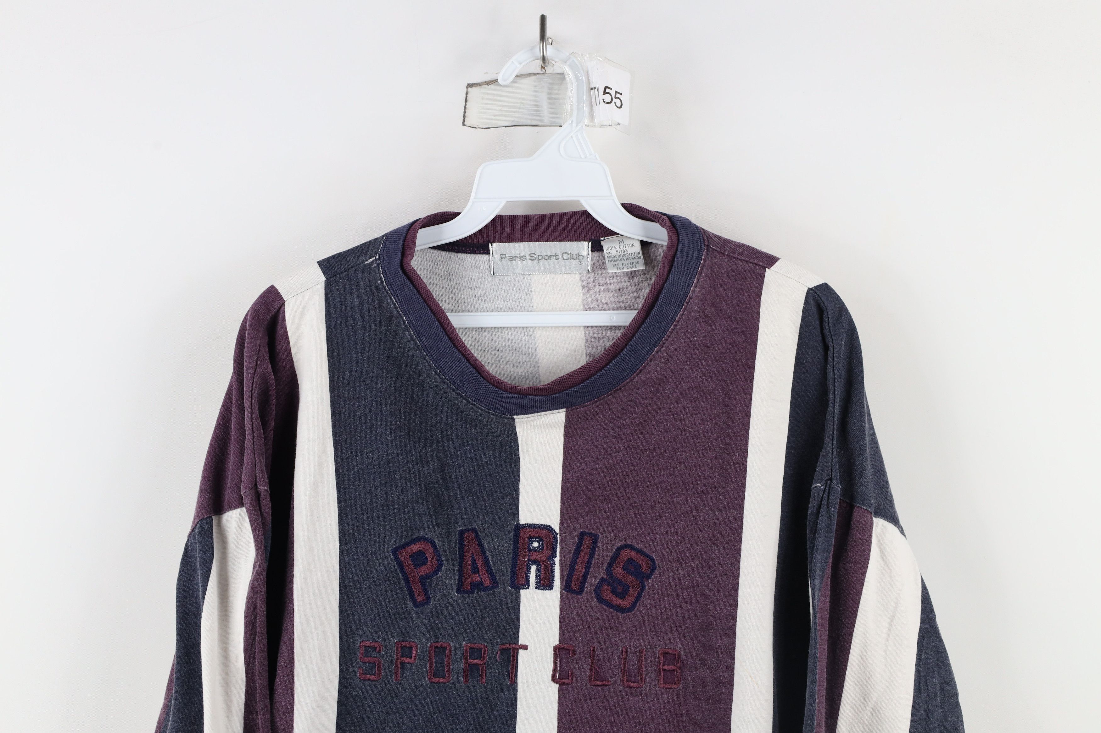 Vintage Vintage 90s Streetwear Paris Sport Club 3/4 Sleeve T-Shirt Size US M / EU 48-50 / 2 - 2 Thumbnail